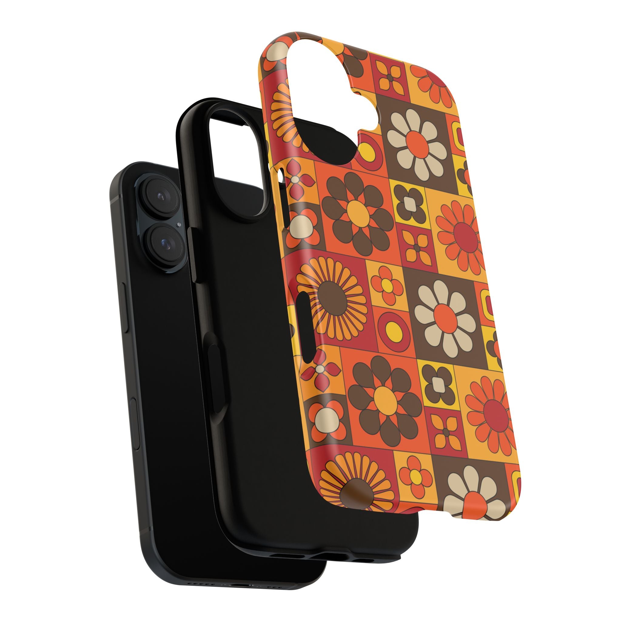 Retro 70s Mid Mod Floral Phone Case | Tough Cases for Flower Lovers