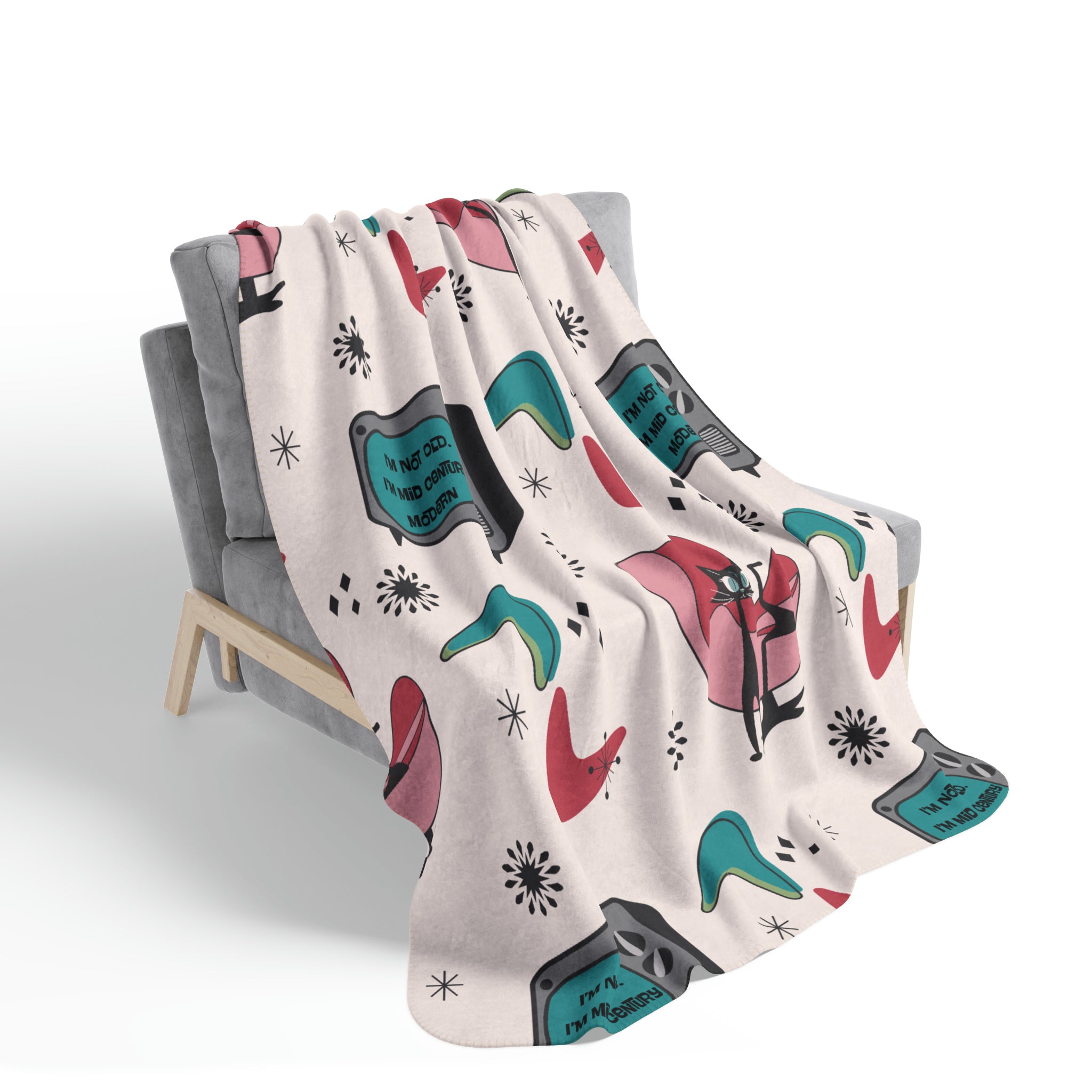 Atomic Cat Mid Century Modern Kitschy Quirky Milestone Birthday, I&