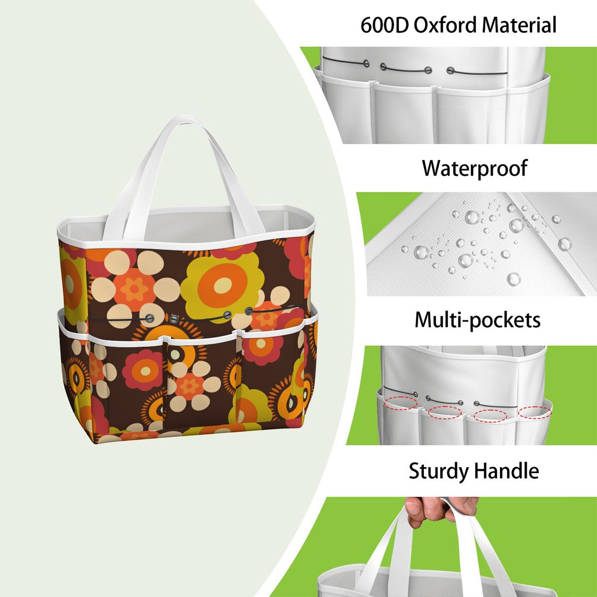 Retro Flower Power 70s Garden Tool Bag - Mid Century Modern Gal