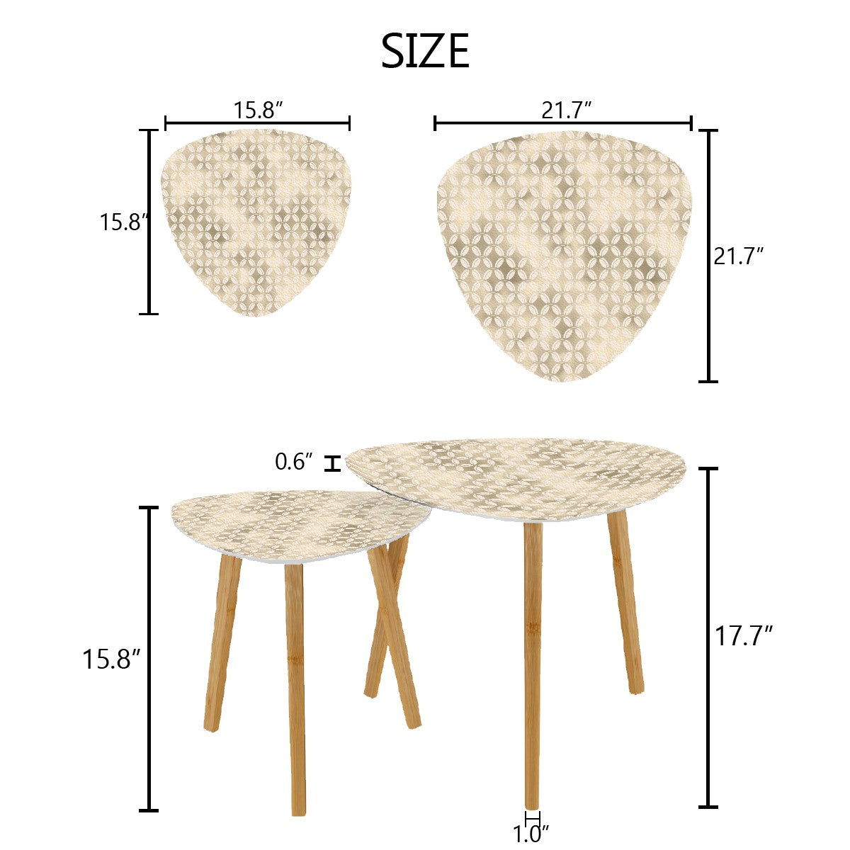 Art Deco Nesting Tables, Mid Century Modern End Tables - Mid Century Modern Gal