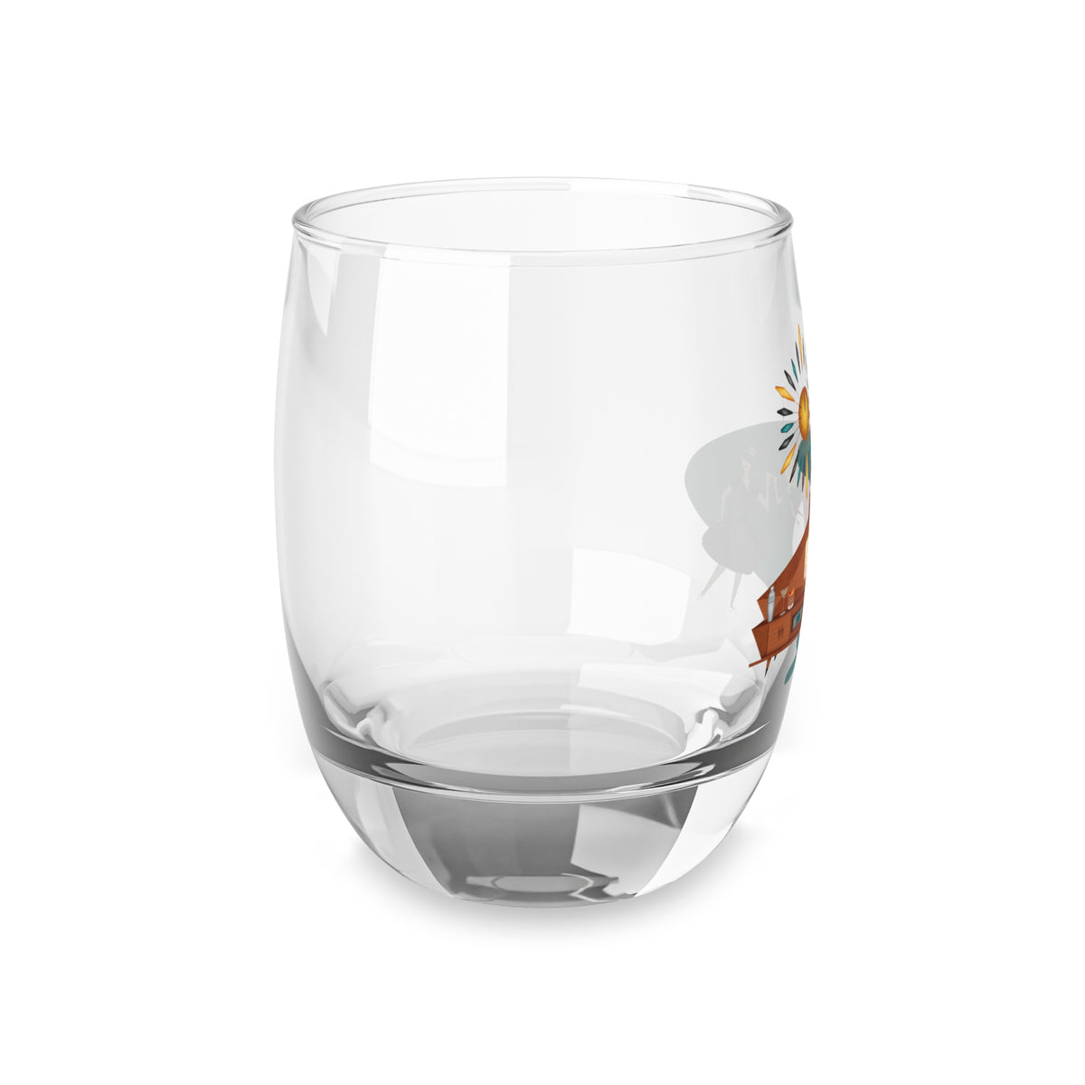 Mid Century Modern Gay Lesbian Couple, Bestie Friends Kitschy Fun Whiskey Glass - Mid Century Modern Gal