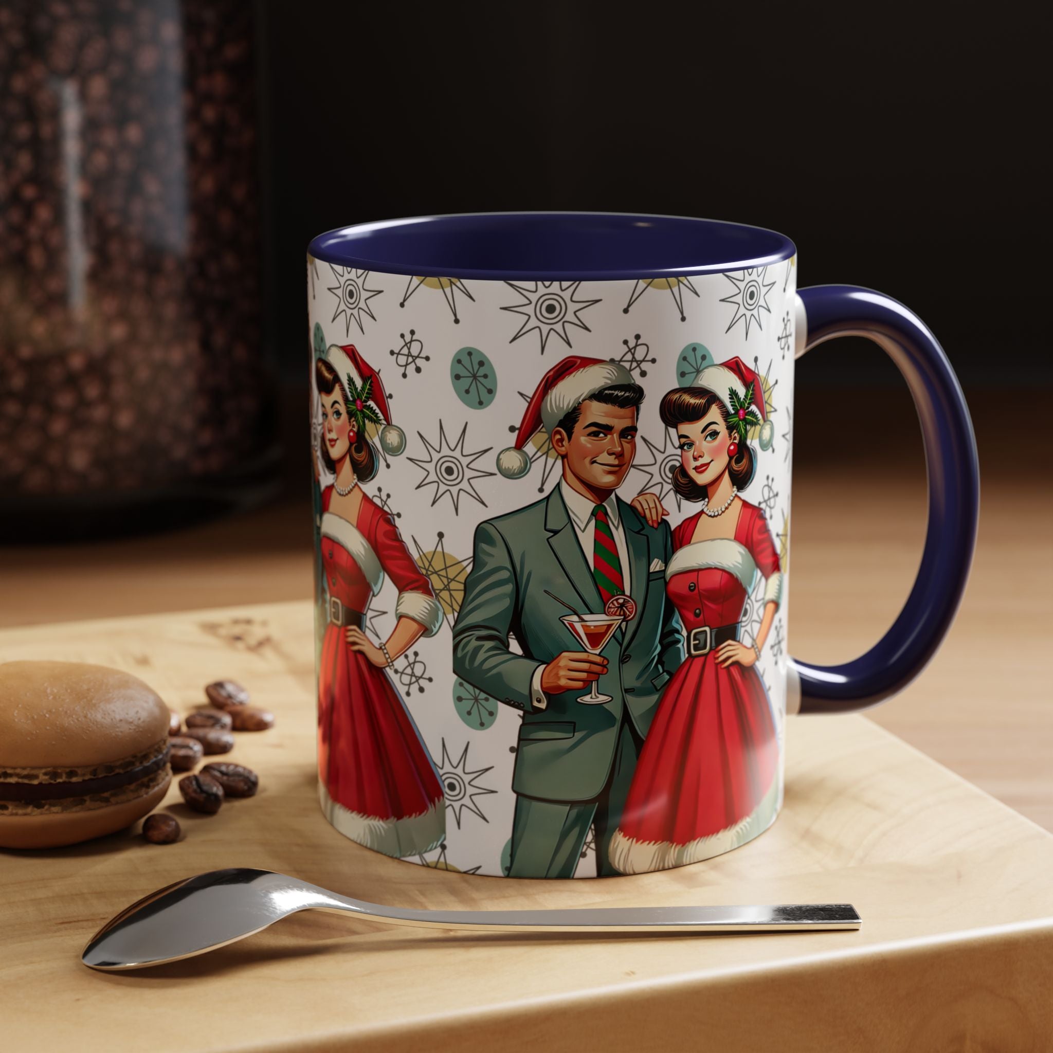 Mid Century Modern Atomic 50s Christmas Franciscan Starburst Pattern Mug - Mid Century Modern Gal