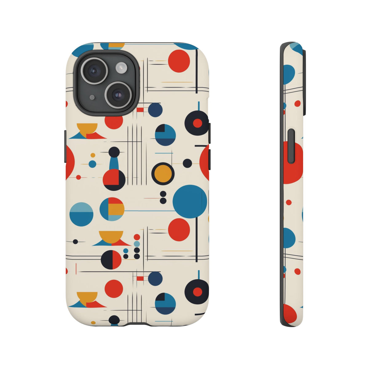 Mid Mod Bauhaus Designed iPhone, Samsung, Pixel Retro Phone Tough Cases