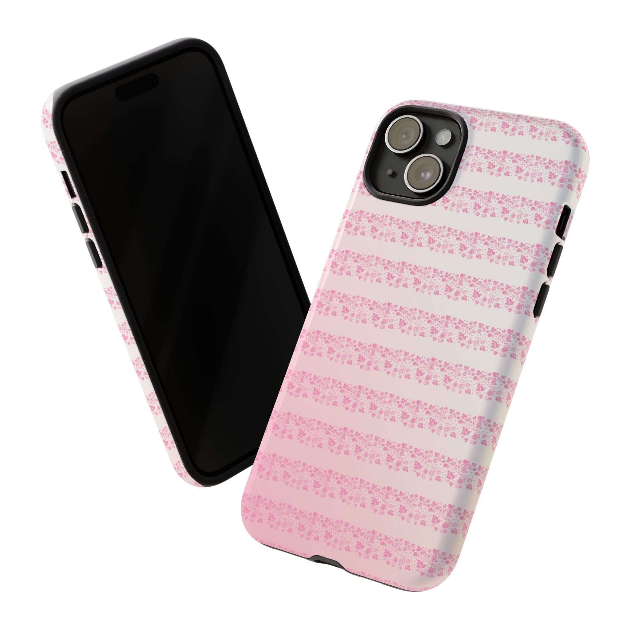 Pink Pyrex Gooseberry Striped Phone Case, Stylish Phone Cover, Tough Protective Case, Cute Cell Phone Case, Trending Gift for Her