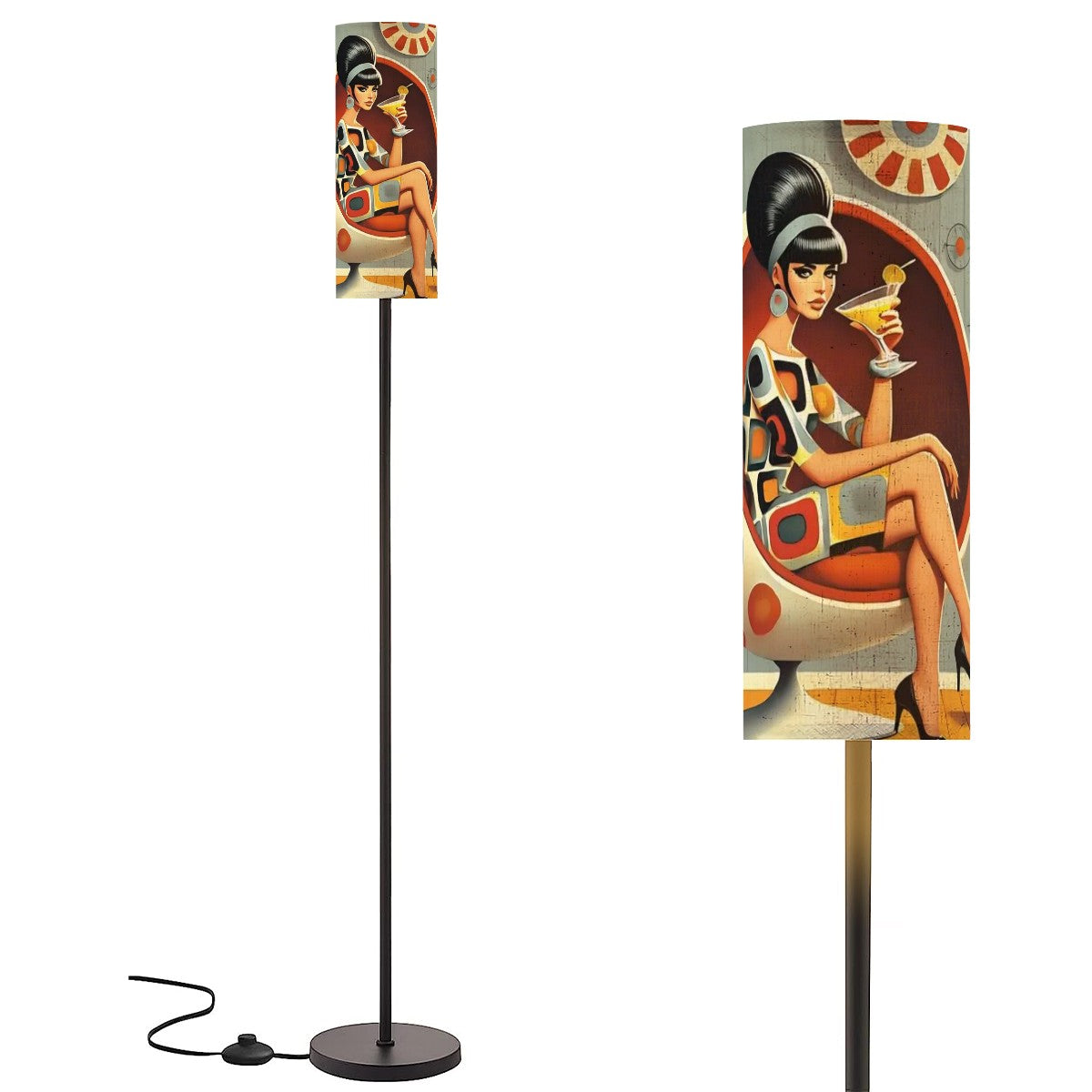 60s Mod Gal Retro Groovy Mid Century Modern Floor Lamp - Mid Century Modern Gal