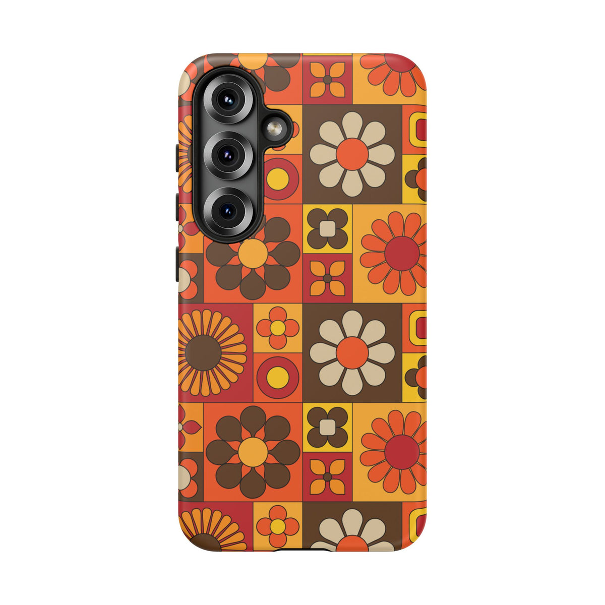 Retro 70s Mid Mod Floral Phone Case | Tough Cases for Flower Lovers