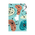 Mid Century Modern Aqua Blue Amoeba Designed Modern Switch Cover 1-Gang 1 Toggle - Mid Century Modern Gal