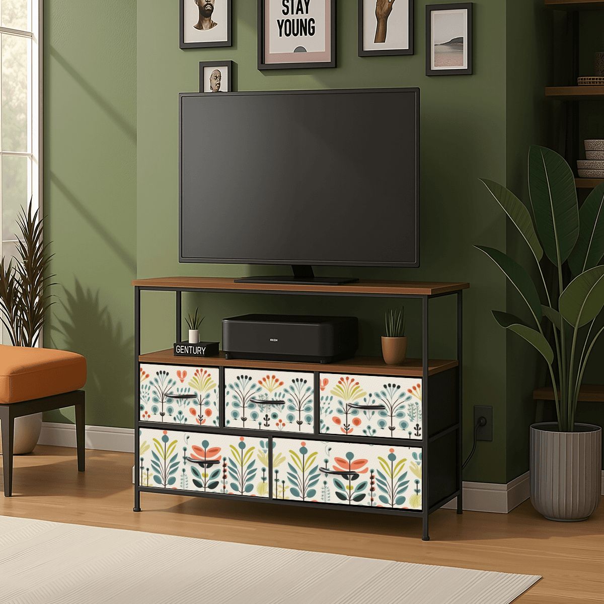 Mid Modern Danish Scandinavian TV Stand Media Console - Mid Century Modern Gal