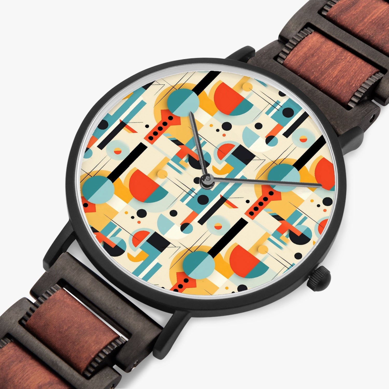 Mid Century Modern Bauhaus Designed Mens, Luxury Bamboo Wood Watch - Mid Century Modern Gal