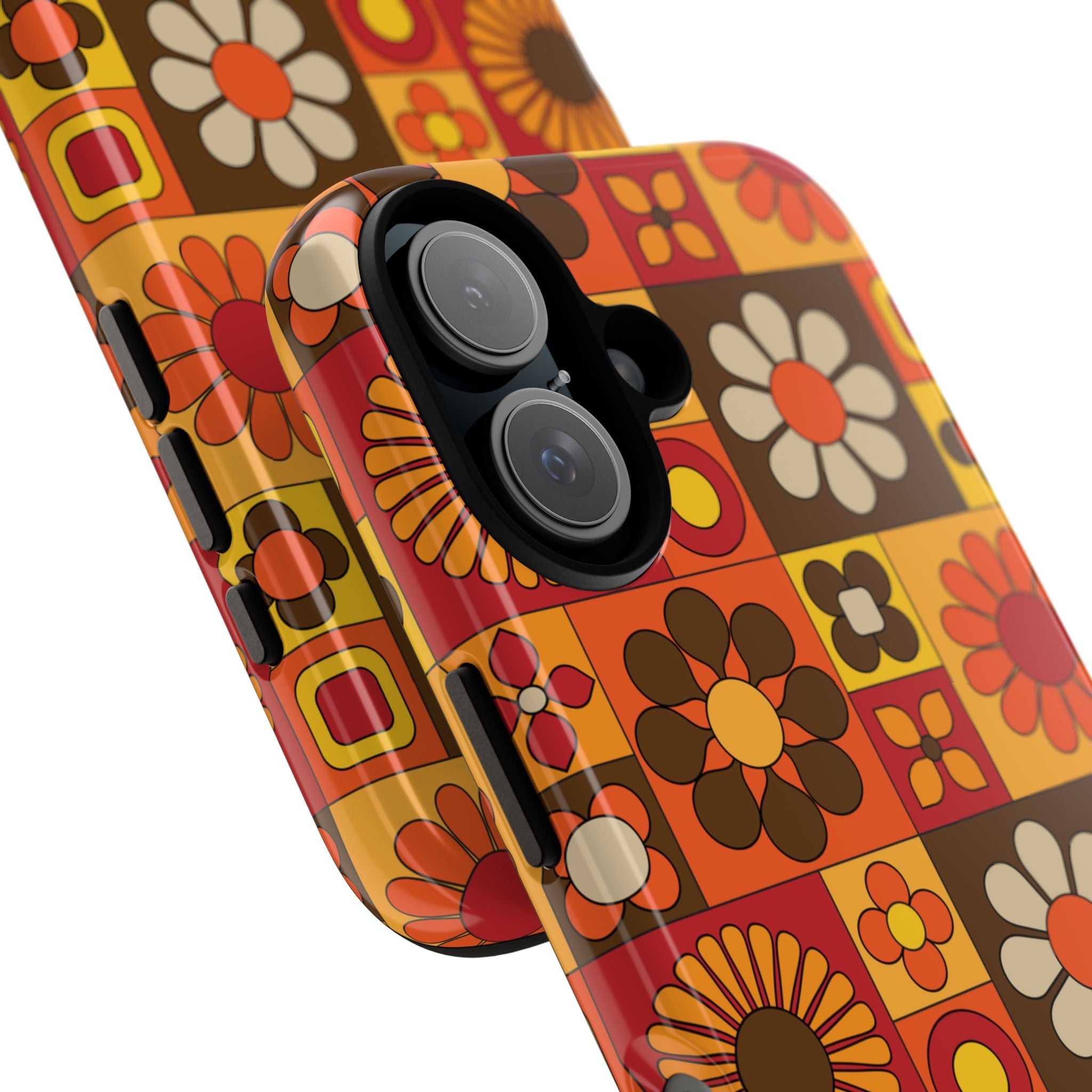 Retro 70s Mid Mod Floral Phone Case | Tough Cases for Flower Lovers