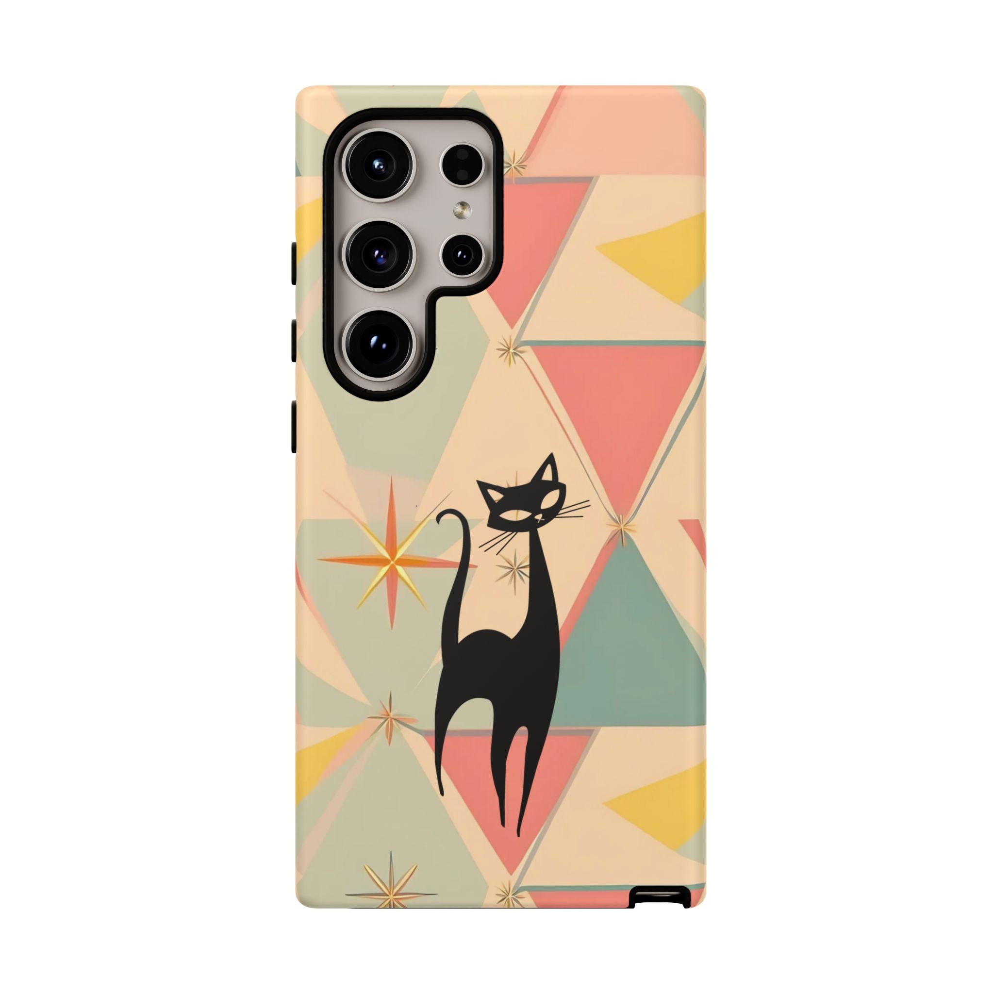 Atomic Cat Mid Mod Retro Cat Phone Case | Tough Cases with Vintage Vibe | Ideal for Cat Lovers - Mid Century Modern Gal