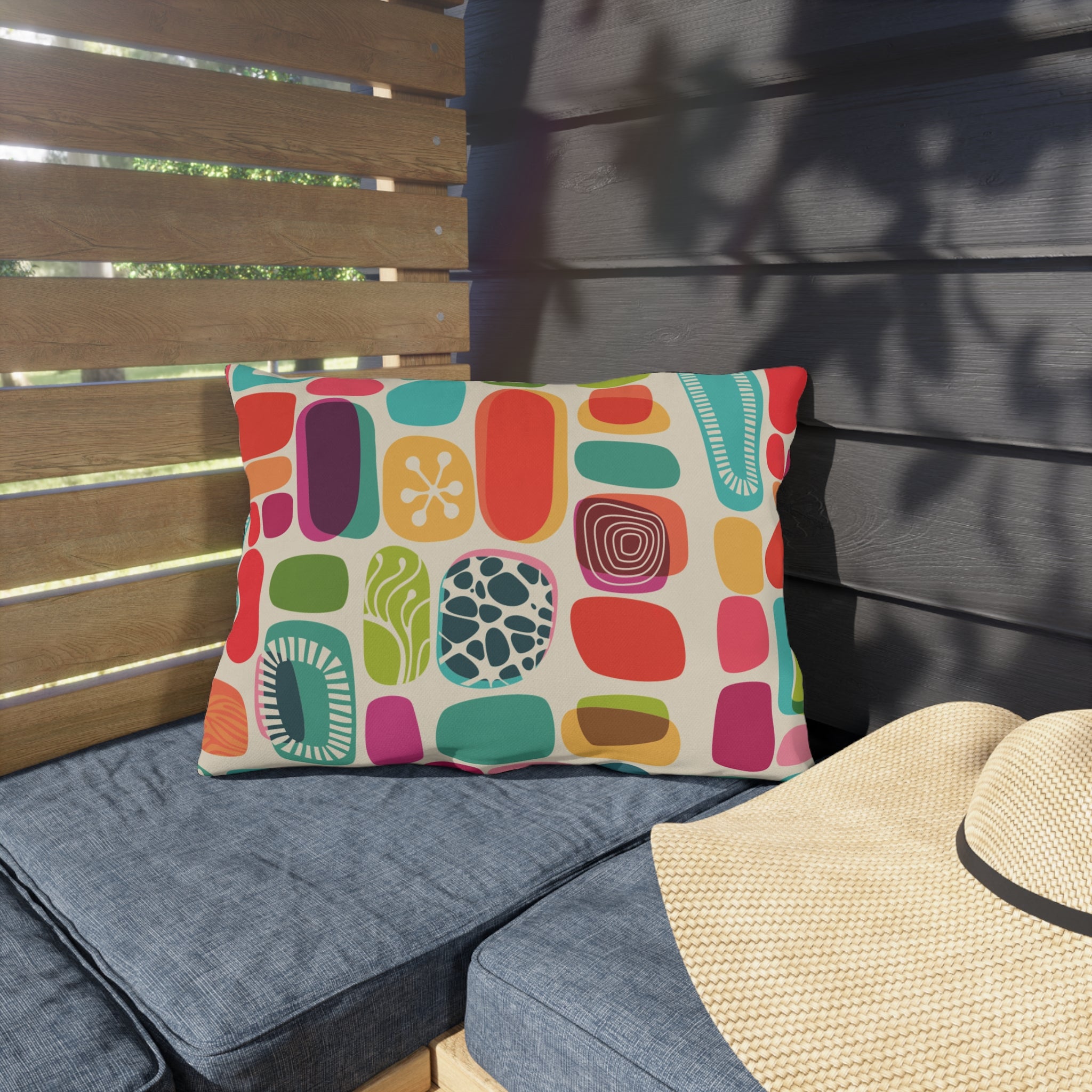 Mid Century Modern Amoeba Designed, Outdoor Garden Pillows - Mid Century Modern Gal
