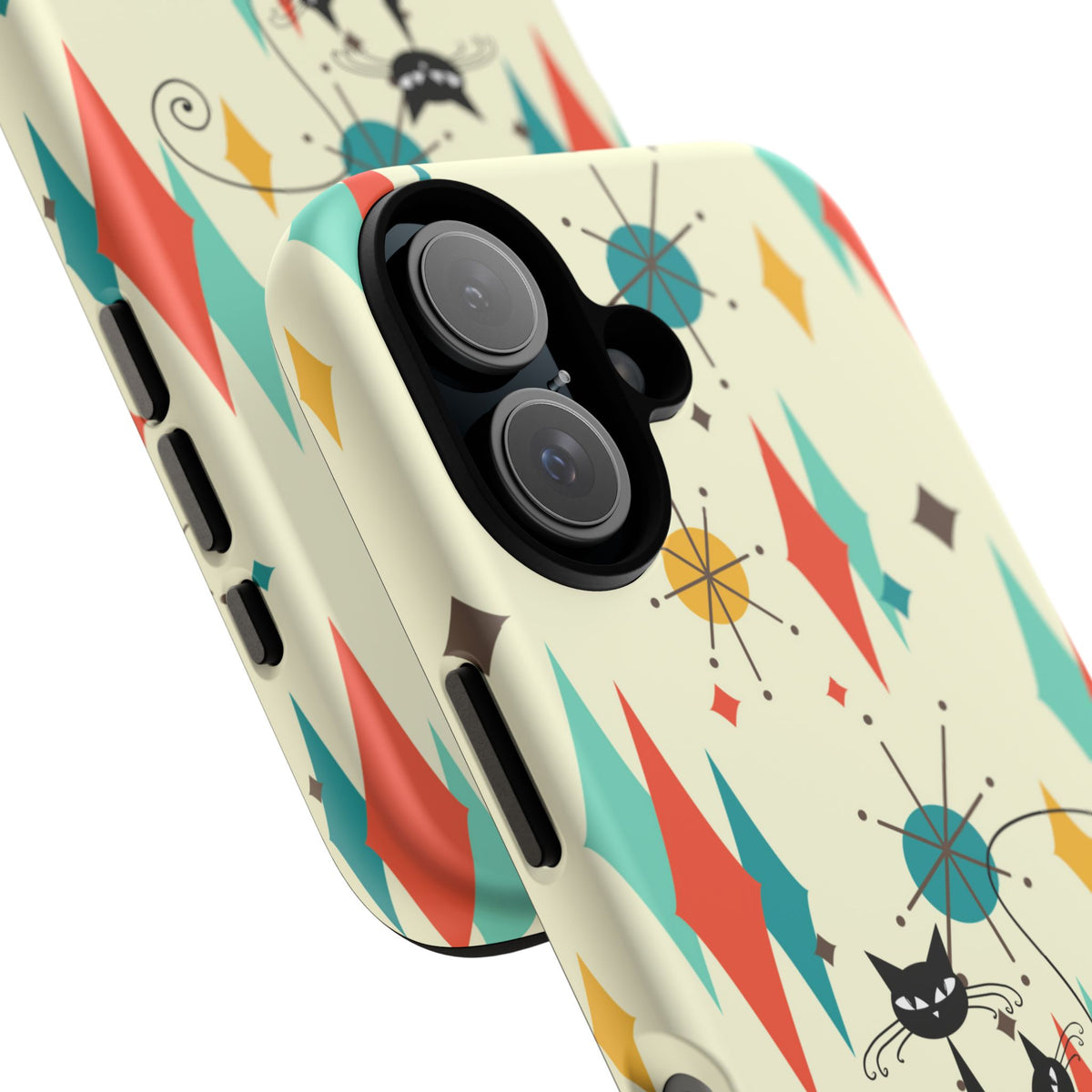 Atomic Kitty Cat, Mid Mod Franciscan Pattern, Kitsch Tough Phone Cases