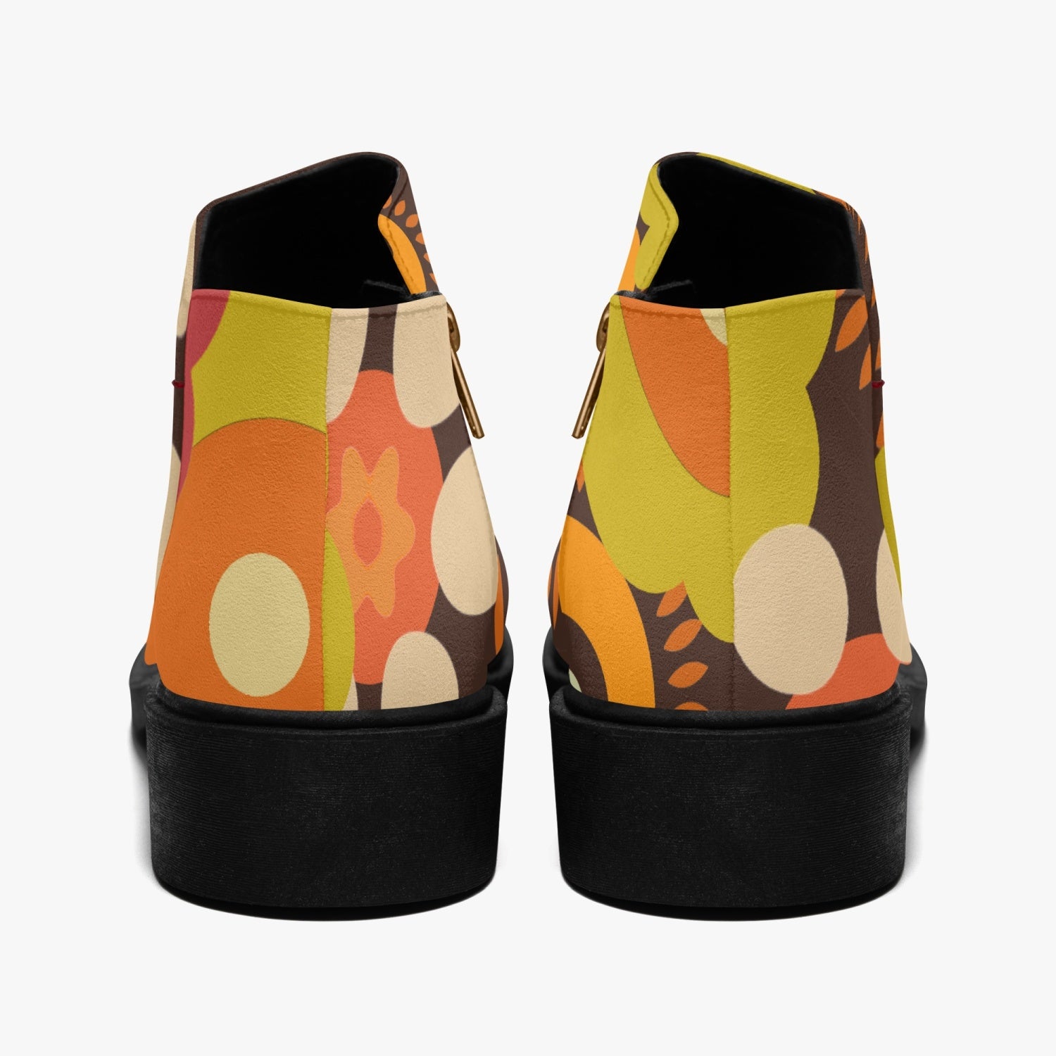 Retro Flower Power Shoe Boot, Trendy 70s Style - Mid Century Modern Gal