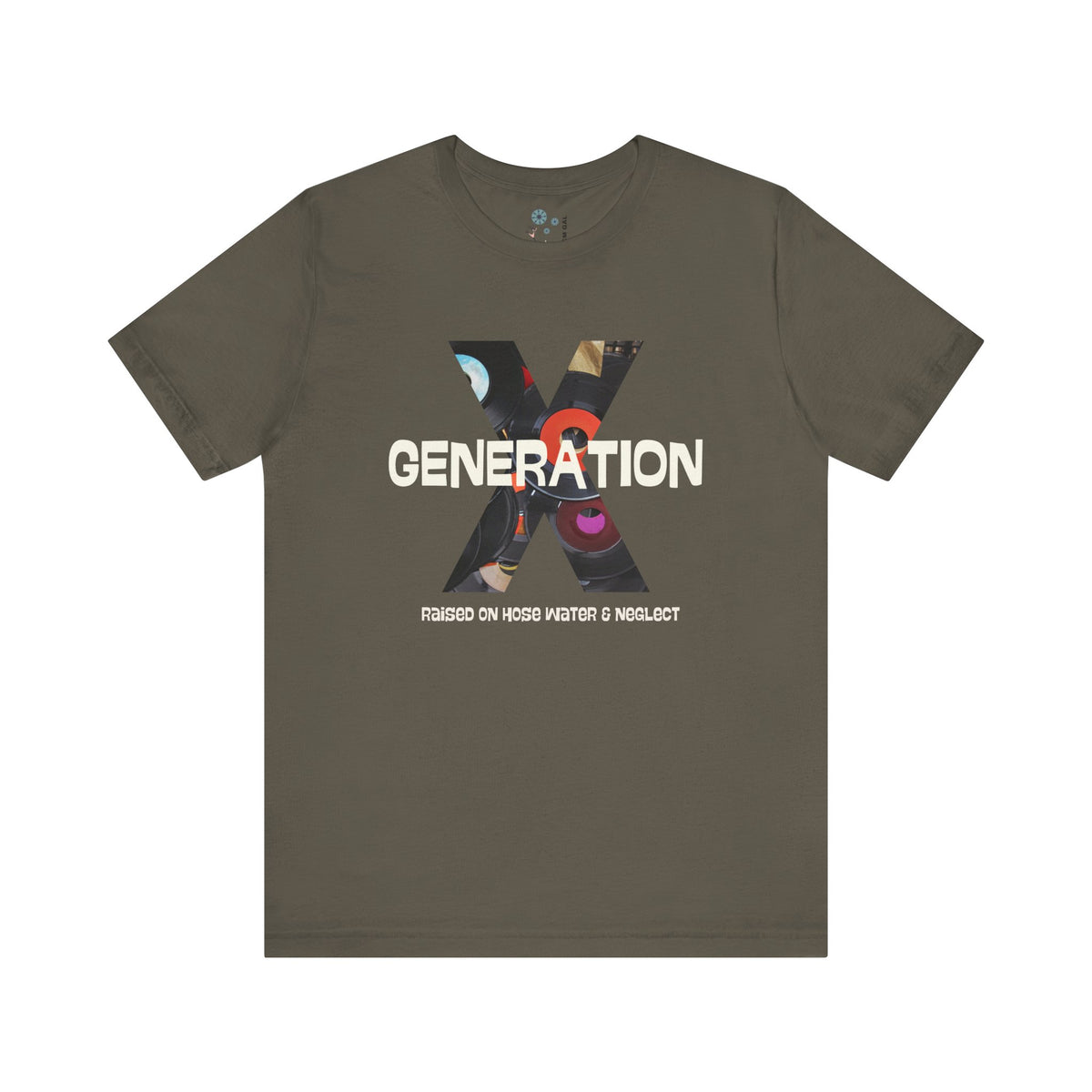 Generation X Retro Tee, Raised On Hose Water And Neglect Unisex Jersey Short Sleeve Tee - Mid Century Modern Gal