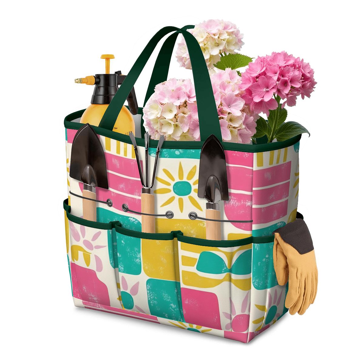 Mid Century Modern Palm Springs Modernism Teal Pink Yellow Garden Tool Bag - Mid Century Modern Gal