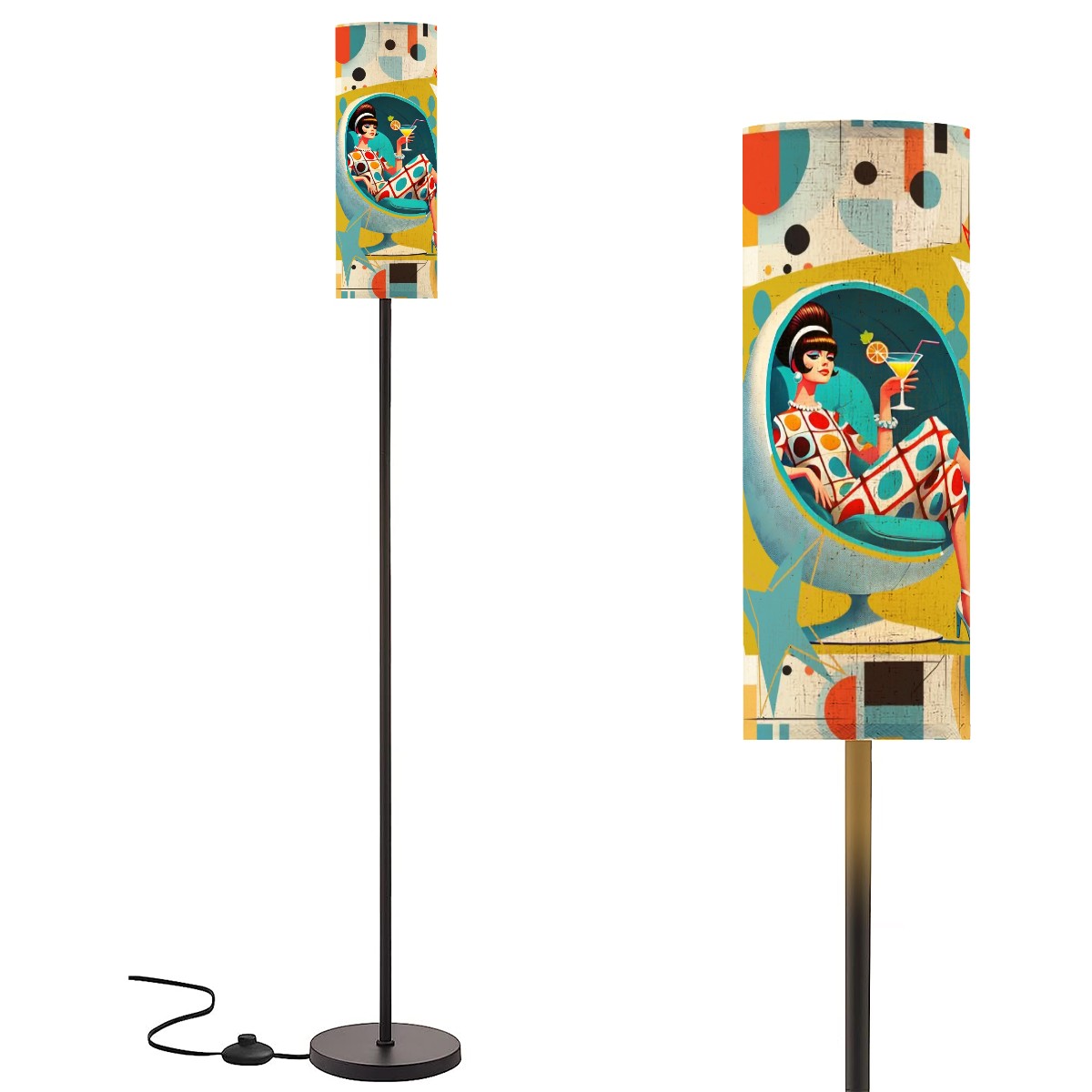 Mid Century Mod Gal, Bauhaus Designed Mod Slim Floor Lamp - Mid Century Modern Gal