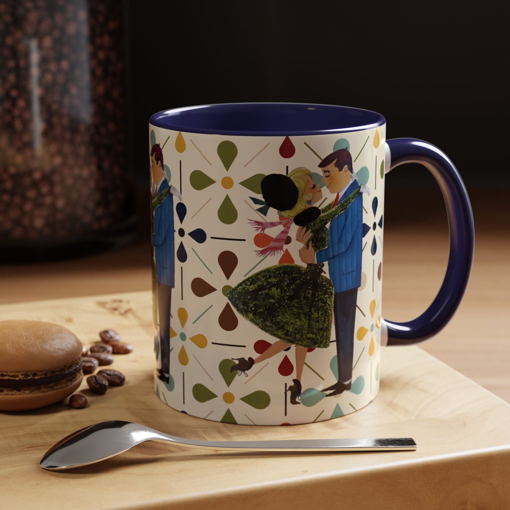 Mid Century Modern 50s Christmas Scandi Flower Kitschy Mug - Mid Century Modern Gal