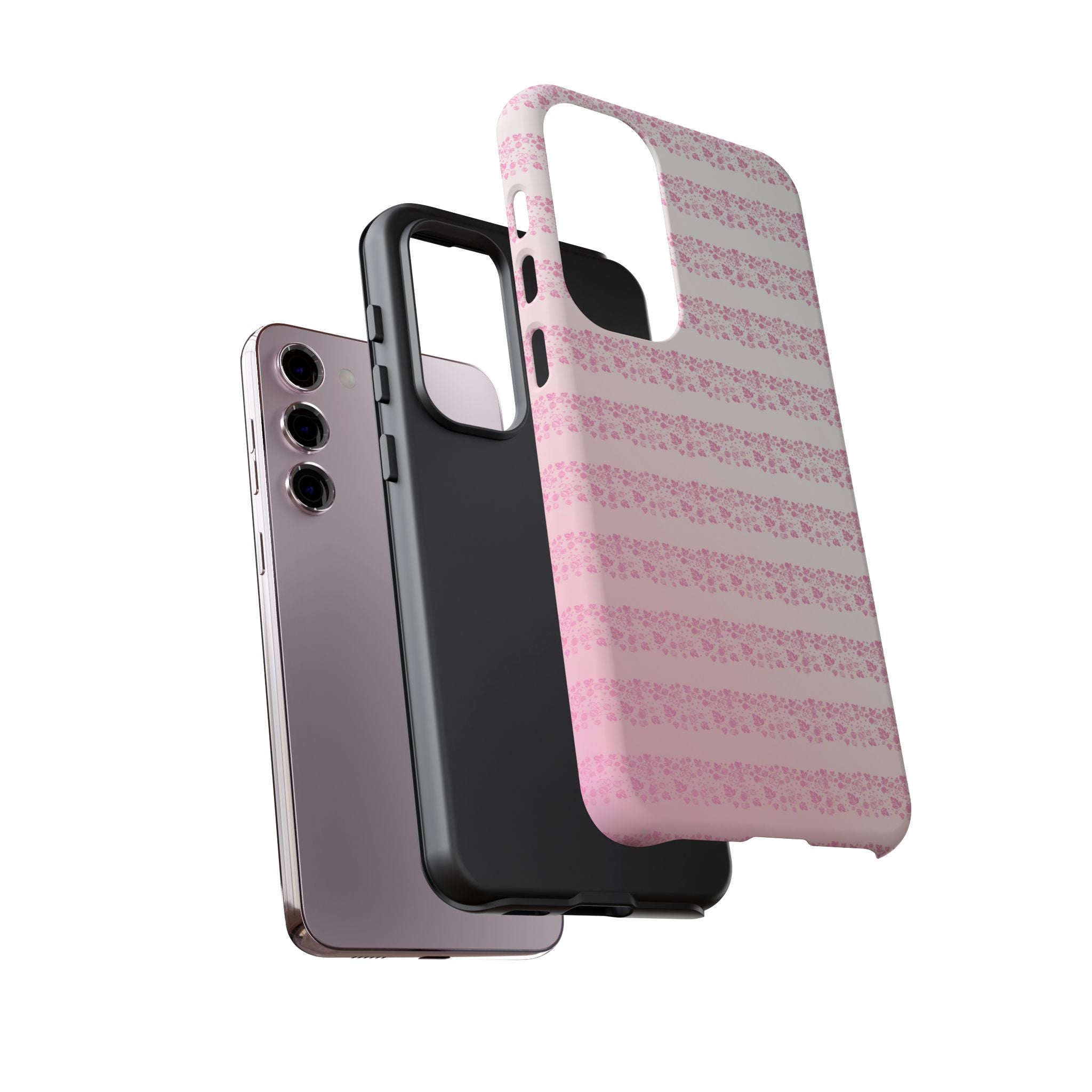Pink Pyrex Gooseberry Striped Phone Case, Stylish Phone Cover, Tough Protective Case, Cute Cell Phone Case, Trending Gift for Her