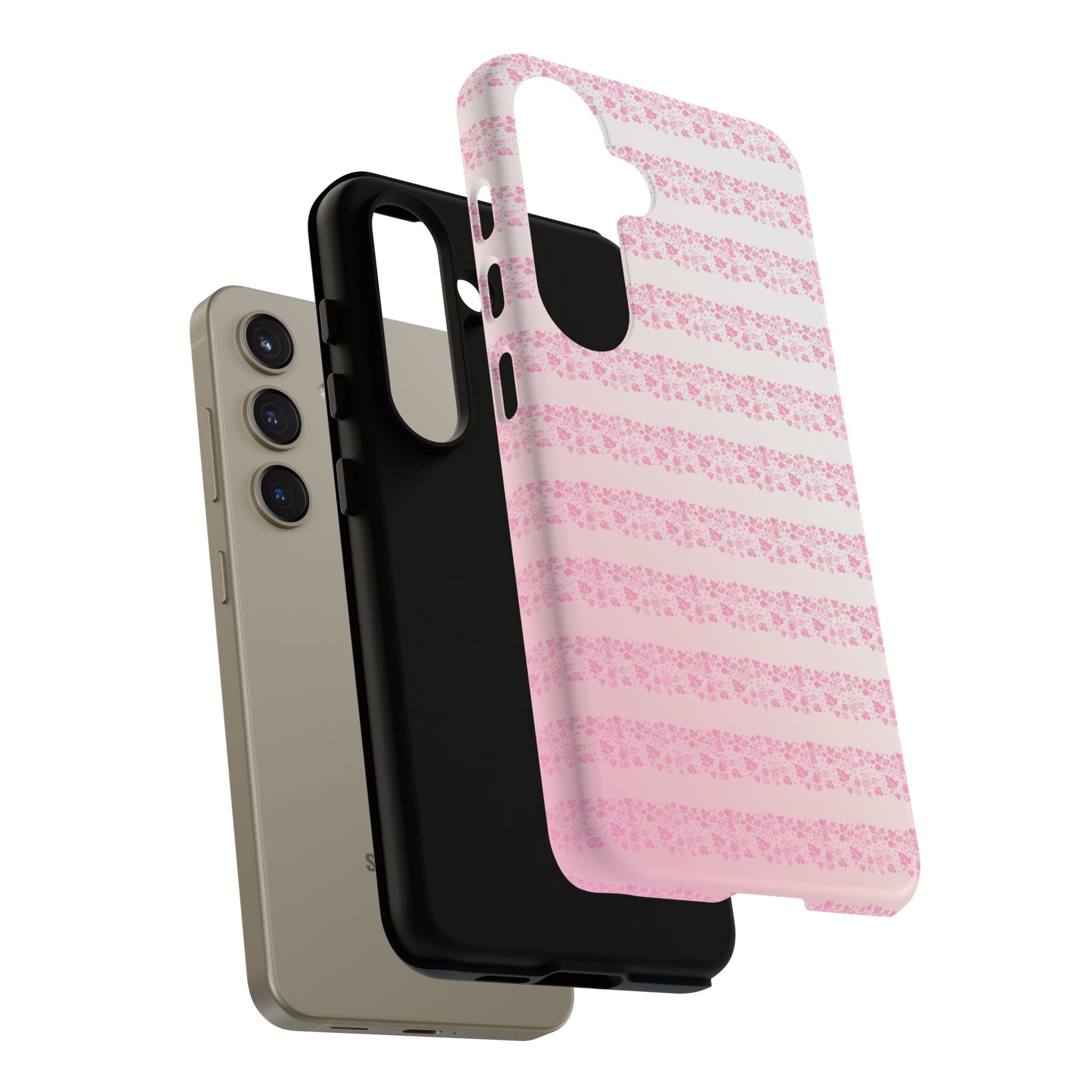 Pink Pyrex Gooseberry Striped Phone Case, Stylish Phone Cover, Tough Protective Case, Cute Cell Phone Case, Trending Gift for Her