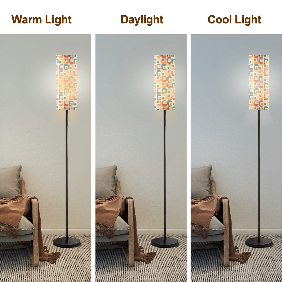 Mid Mod Geometric Colorful Funky Fun Floor Lamp With Remote Control - Mid Century Modern Gal