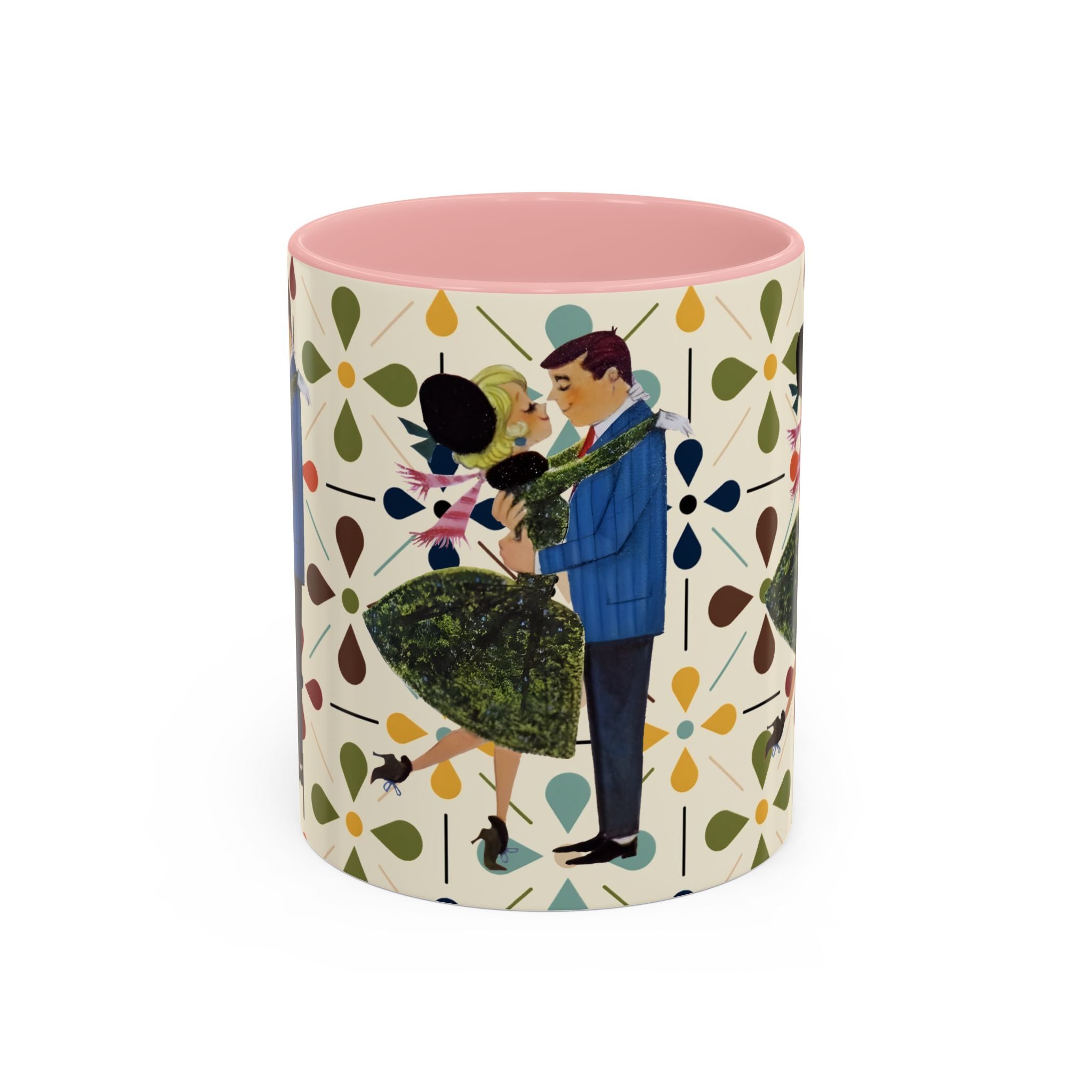 Mid Century Modern 50s Christmas Scandi Flower Kitschy Mug - Mid Century Modern Gal