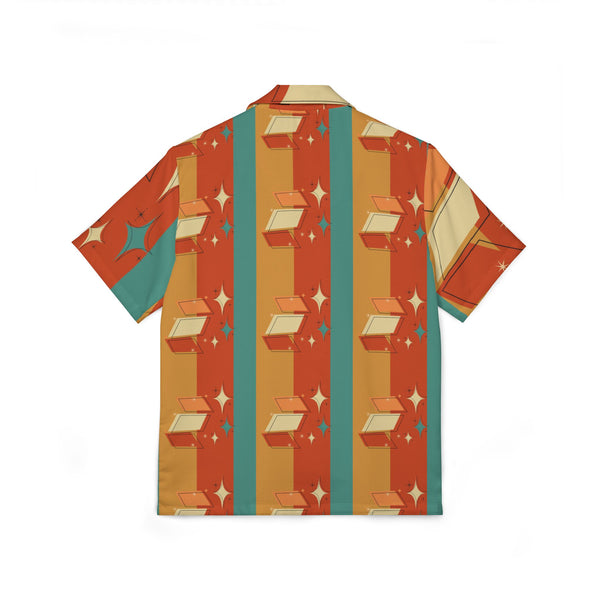Retro Atomic Cat Bowling Shirt Funky Fun Vintage Bowling Cat Design