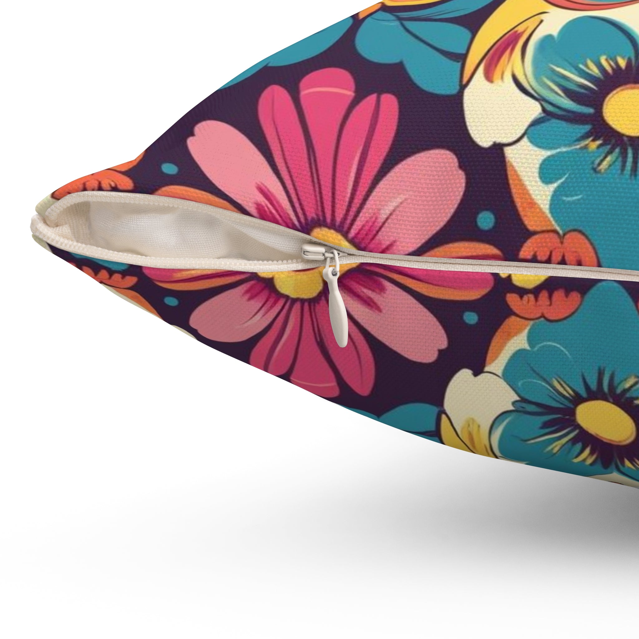 Retro Groovy Owl, Flower Power Kitschy Fall Pillow And Insert - Mid Century Modern Gal