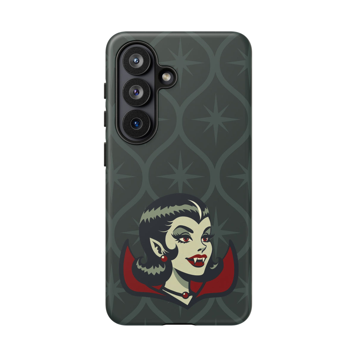 Vampire Dracula Girl Halloween Goth Horror Buff MCM Green Tough Phone Case