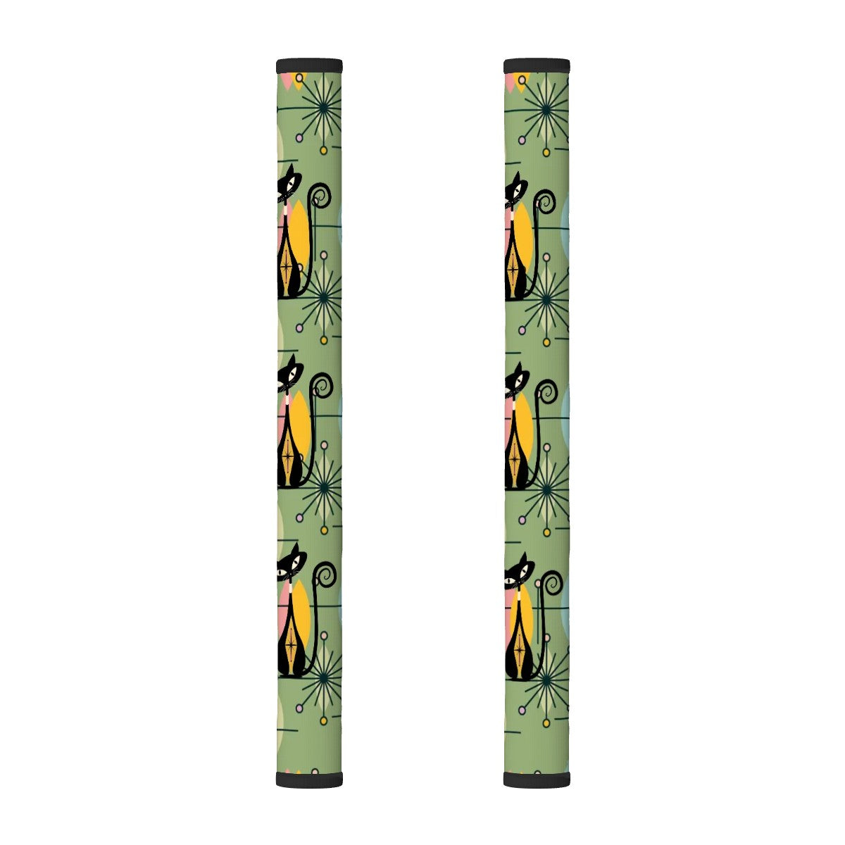 Atomic Cat Mid Century Modern Green Starburst Refrigerator Handle Covers 2 pcs - Mid Century Modern Gal