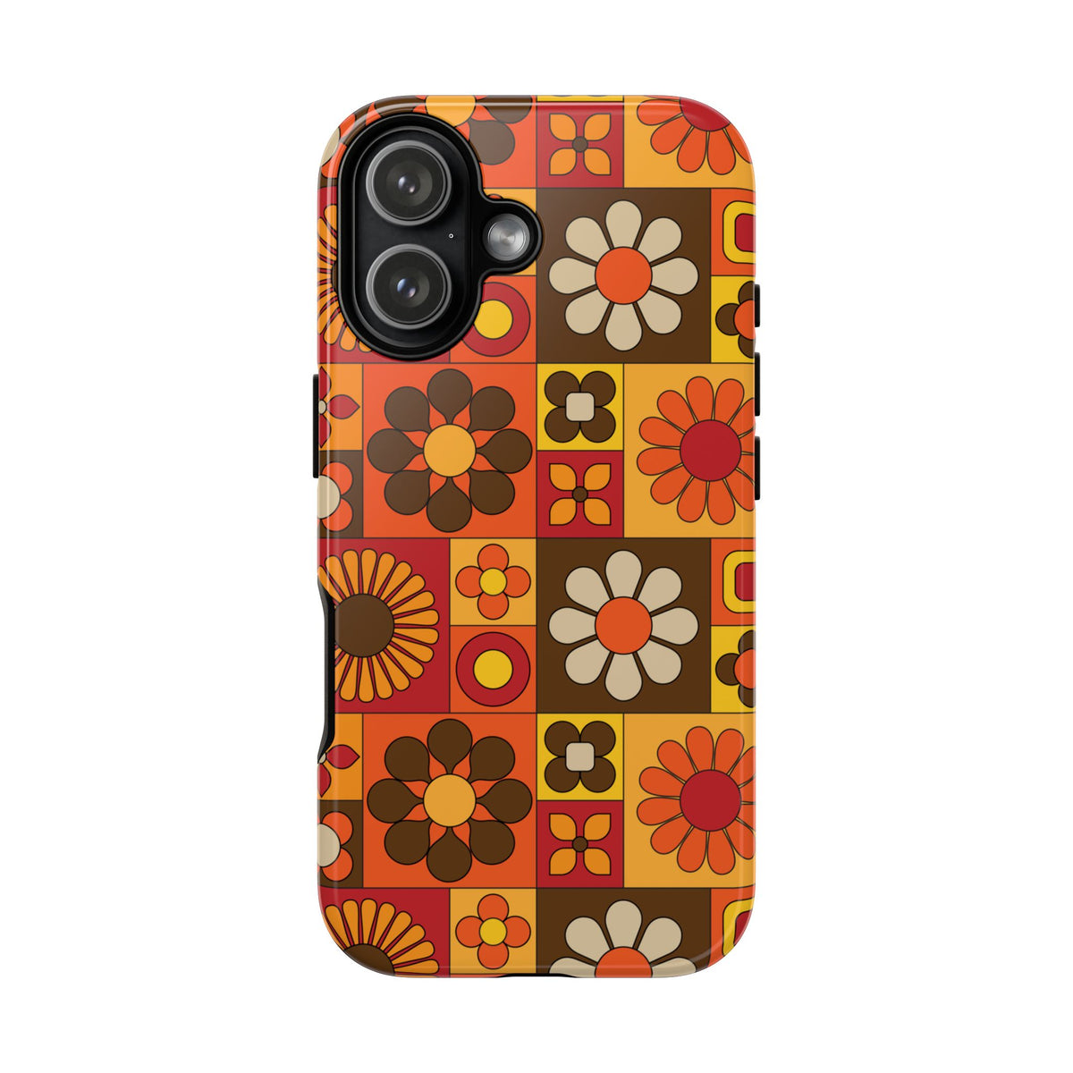 Retro 70s Mid Mod Floral Phone Case | Tough Cases for Flower Lovers