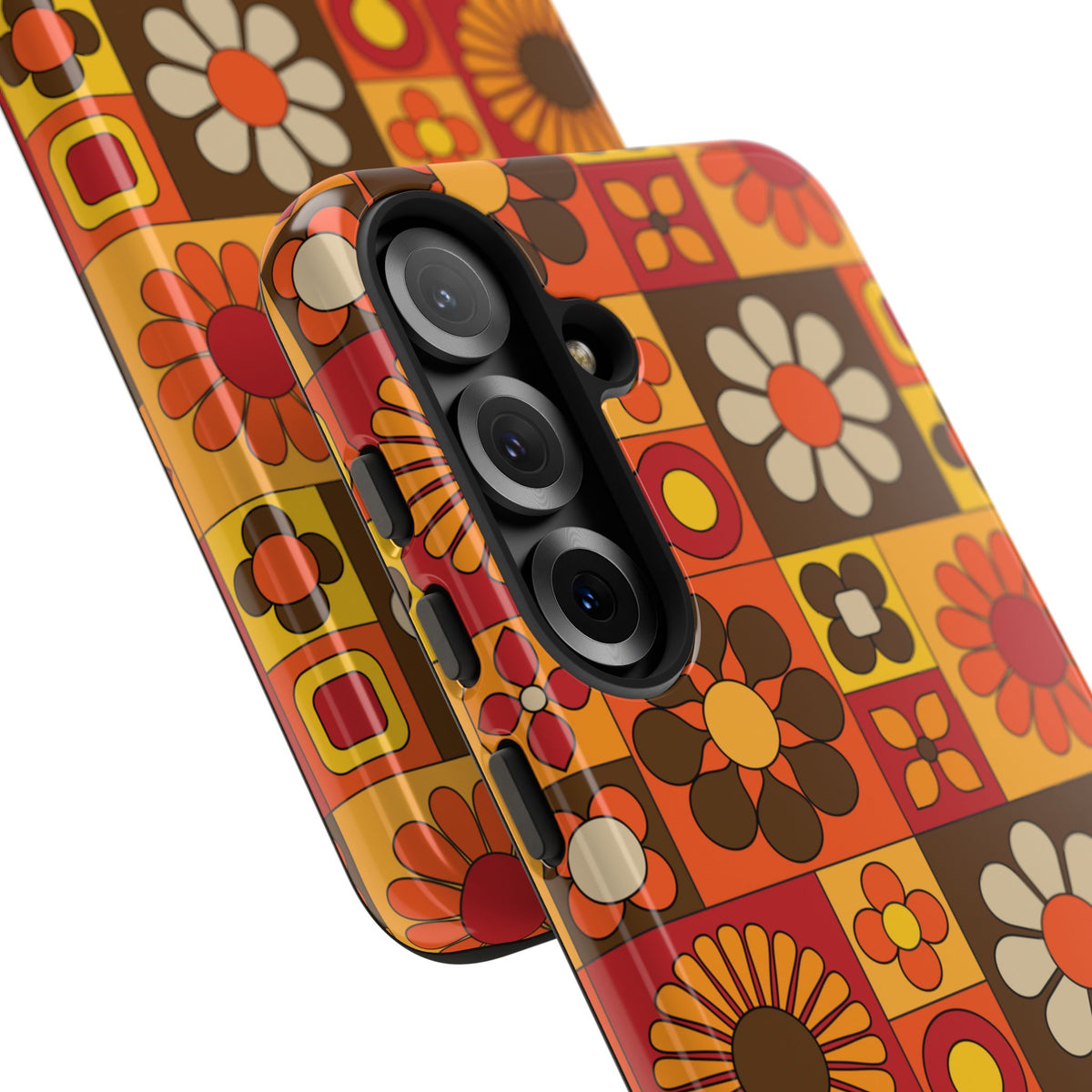 Retro 70s Mid Mod Floral Phone Case | Tough Cases for Flower Lovers