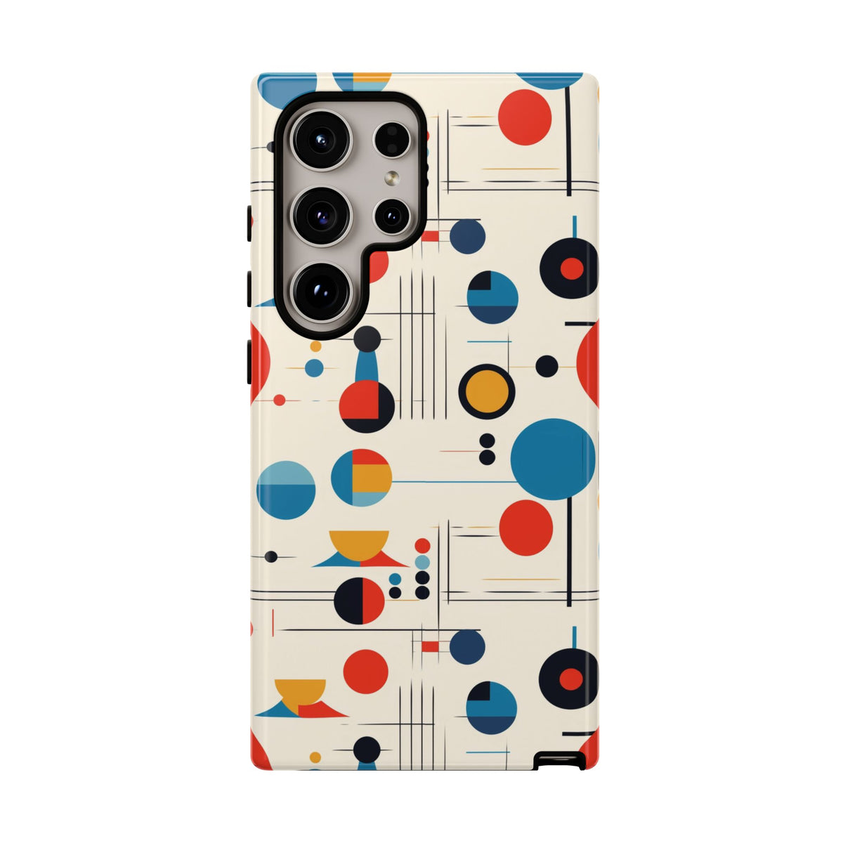 Mid Mod Bauhaus Designed iPhone, Samsung, Retro Phone Tough Cases - Mid Century Modern Gal