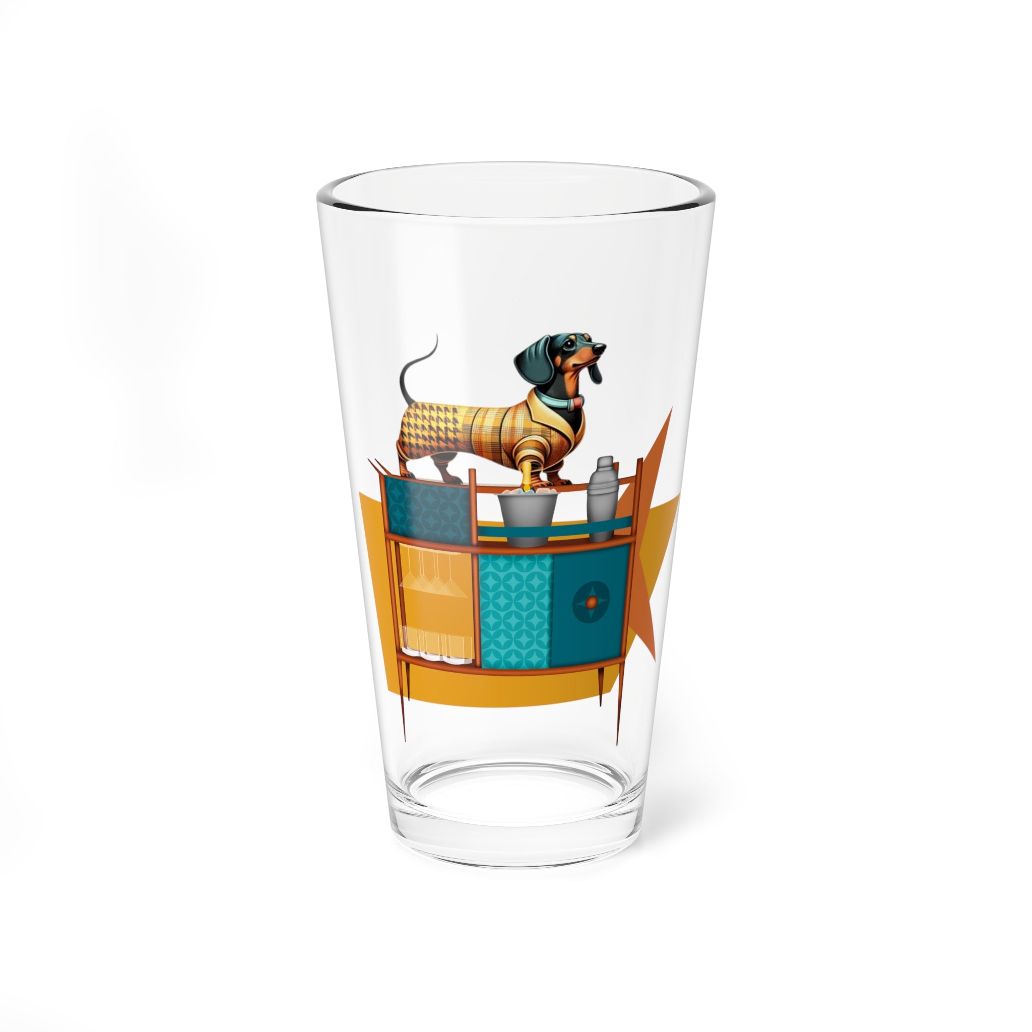 Dachshund Mamma, Doxie Lover, Mid Century Modern Barware, Weiner Dog Owner Pet Lover Gifts - Mid Century Modern Gal