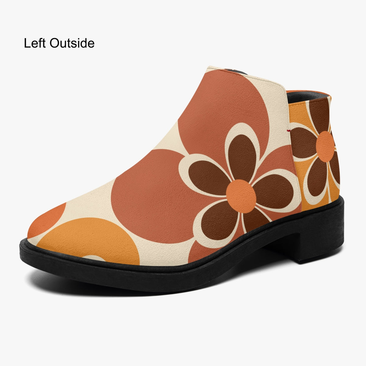 1960s Flower Hippie Ankle Shoe Boots - Mid Century Modern Gal
