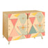 Atomic Franciscan Diamond 50s Vintage Pattern Mid Century Modern Wooden Storage Cabinet - Mid Century Modern Gal