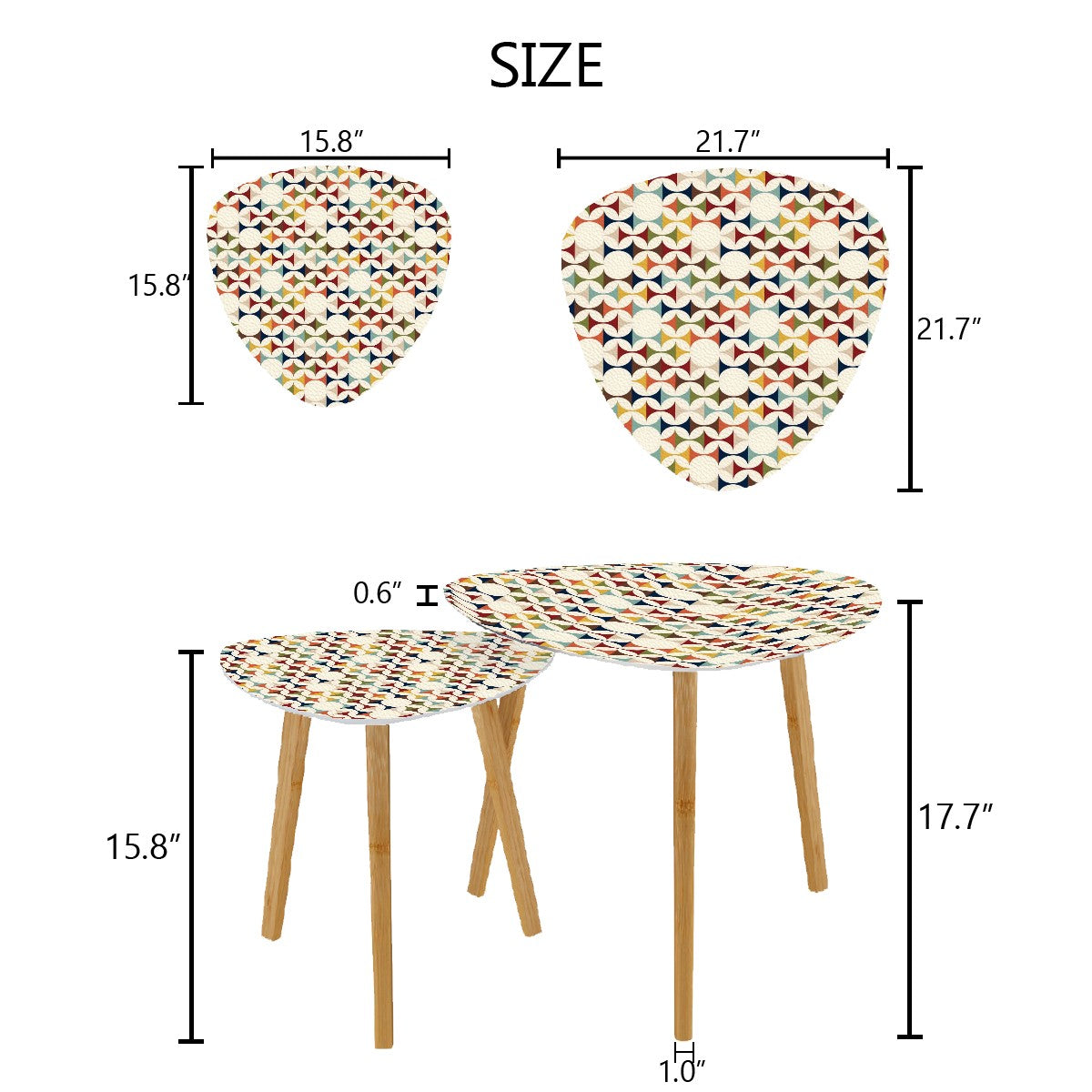 Modern Danish Scandinavian Designed Nesting Tables MCM Furniture - Mid Century Modern Gal