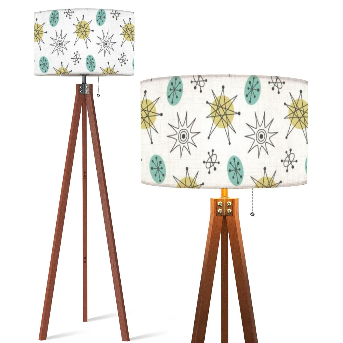 Mid Century Modern Franciscan Starburst Mod Tripod Floor Lamp - Mid Century Modern Gal
