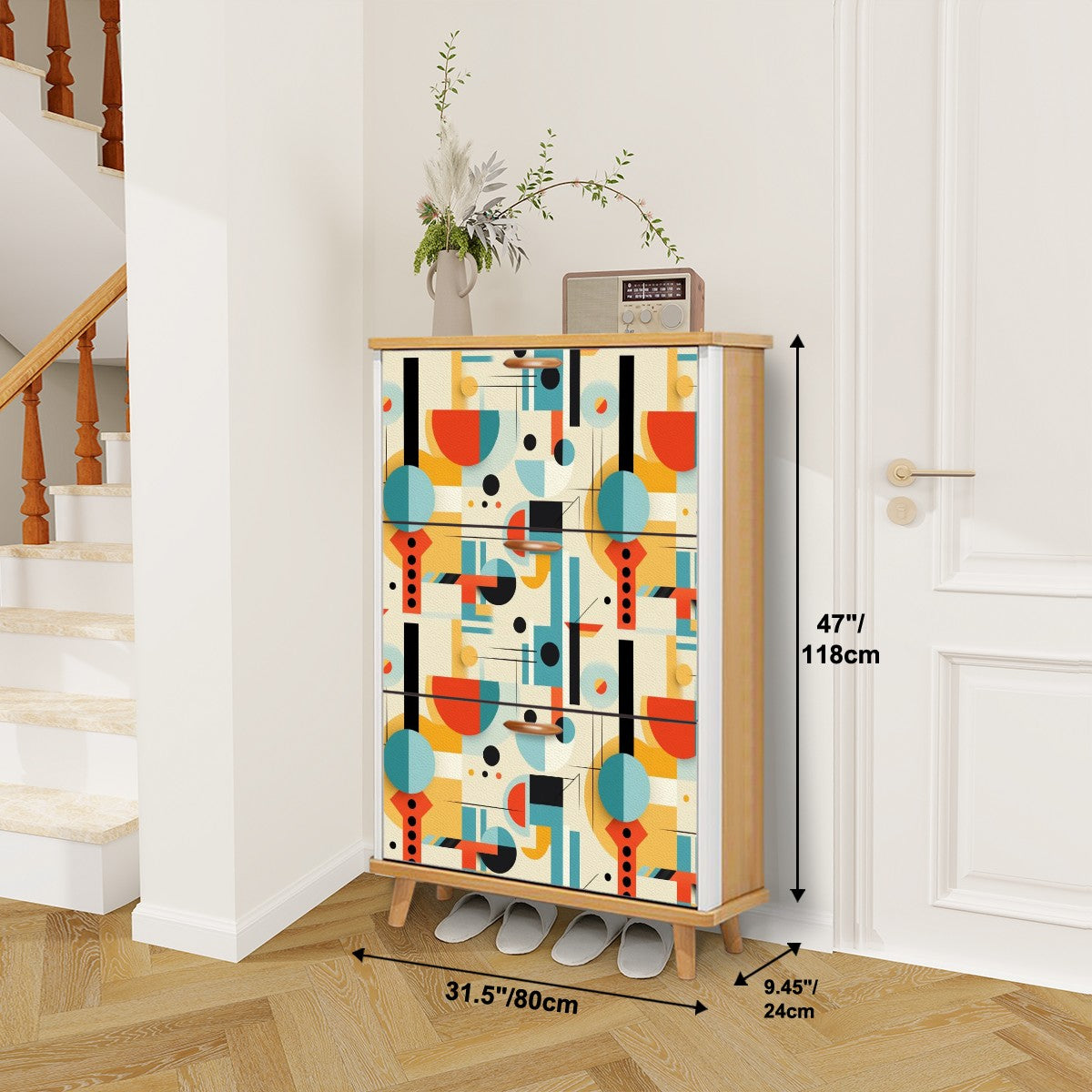 Mid Century Modern Bauhaus Desiged Shoe Storage Shoe Cabinet - Mid Century Modern Gal