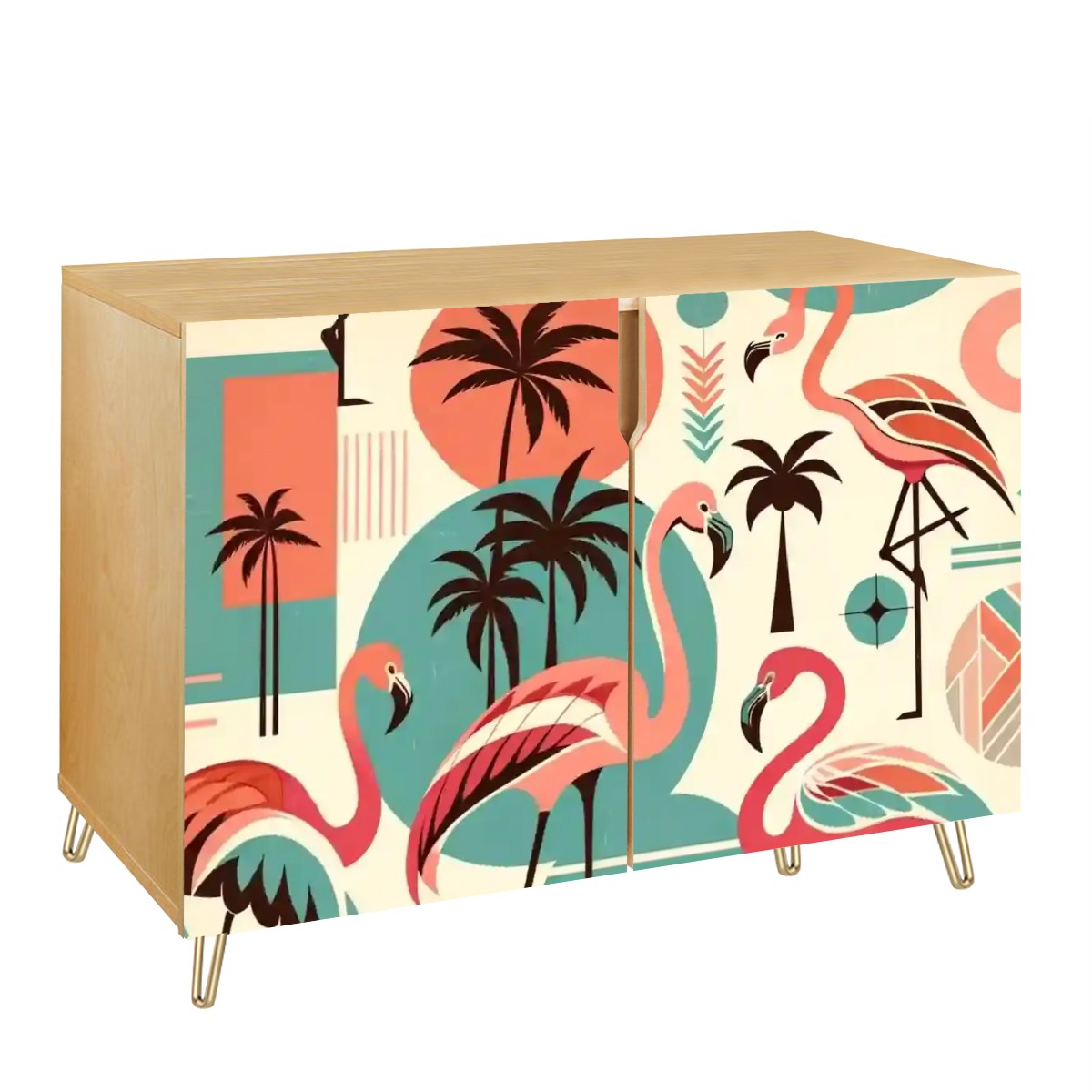 Palm Springs California Mid Century Modern Decor Wooden Storage Cabinet - Mid Century Modern Gal