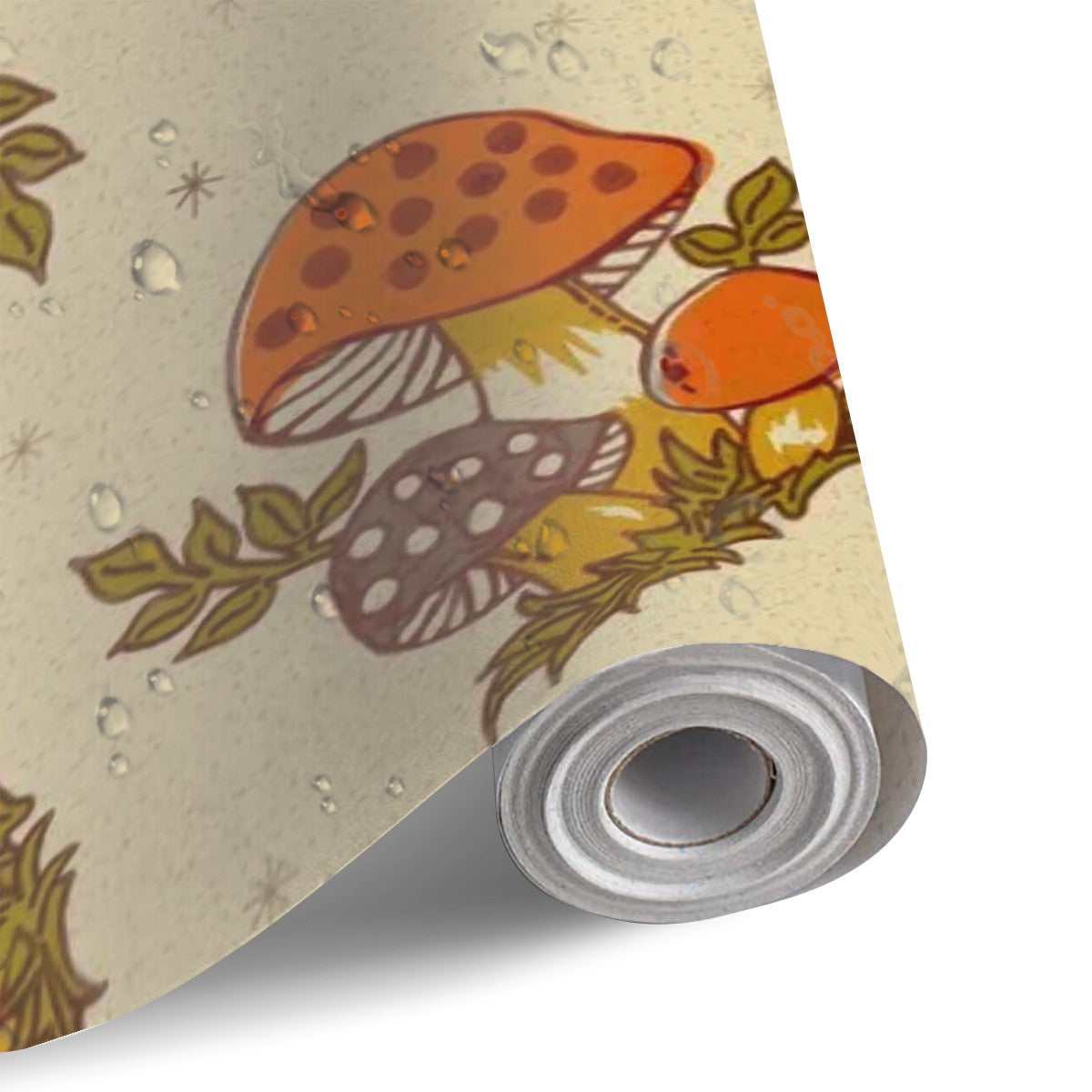70s Merry Mushroom Sears Mushroom Groovy Retro Self Adhesive Refrigerator Wrap Set - Mid Century Modern Gal