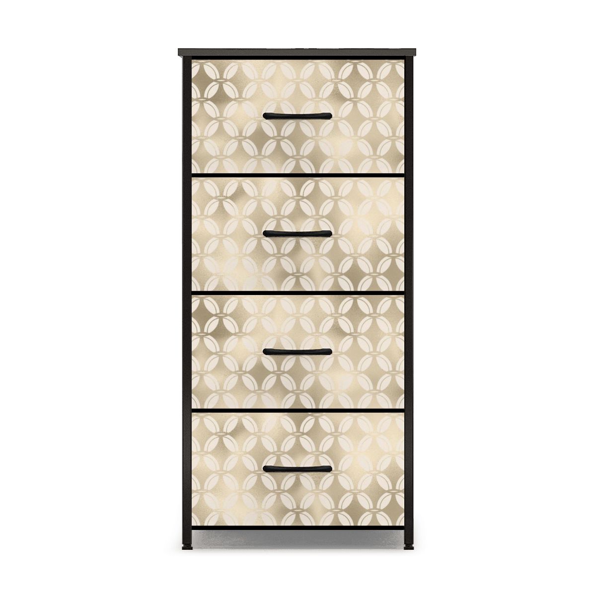 Art Deco Diamond Designed Elegant Modern 4-Drawer Dresser - Mid Century Modern Gal