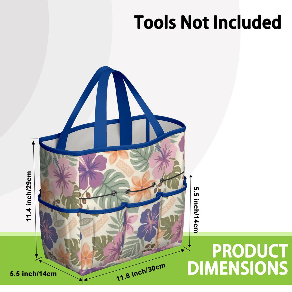 Retro Tropical Tiki Summer, Hawaiian Hibiscus Purple Garden Tool Bag - Mid Century Modern Gal