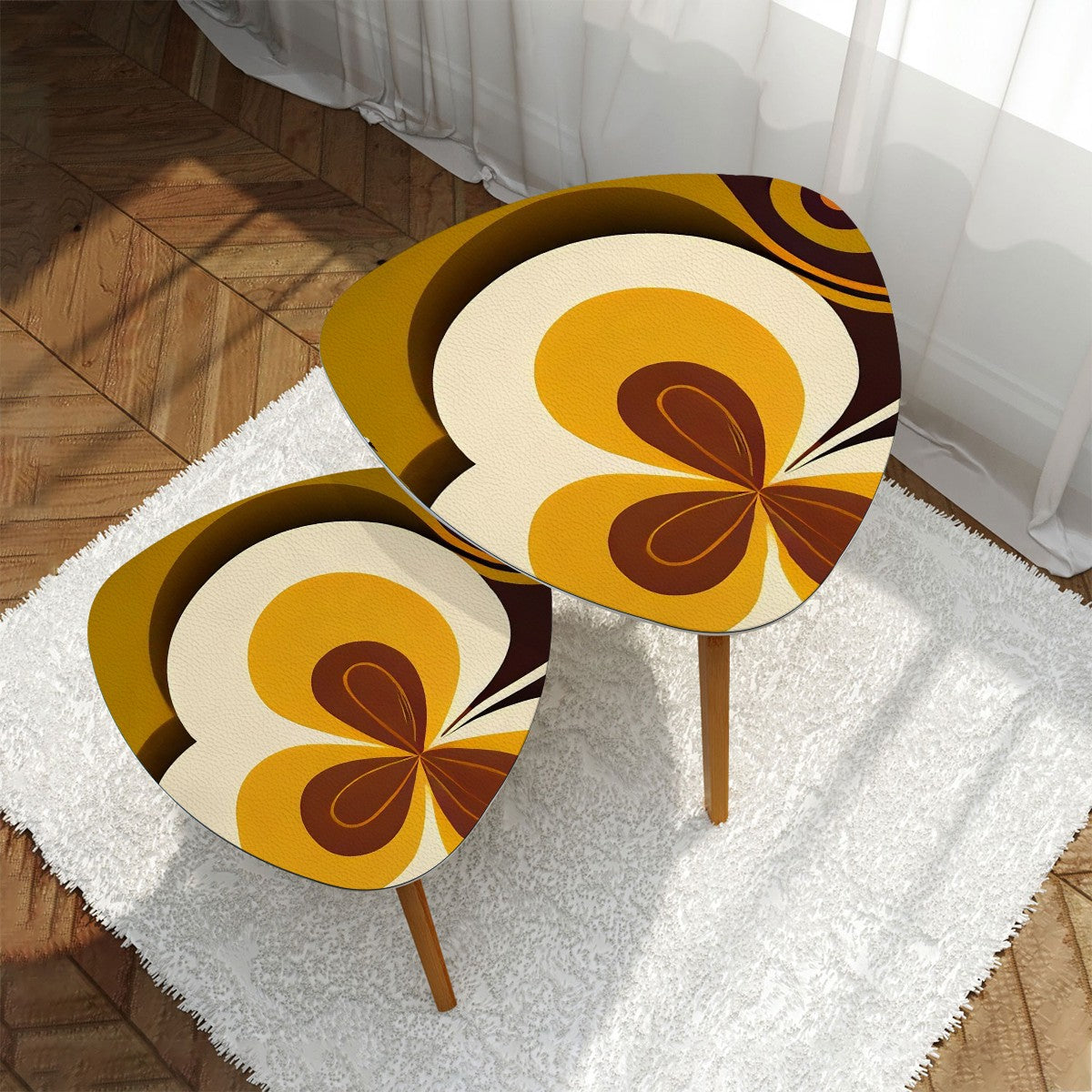 Mid Mod 60s 70s Retro Nesting Table Set - Mid Century Modern Gal