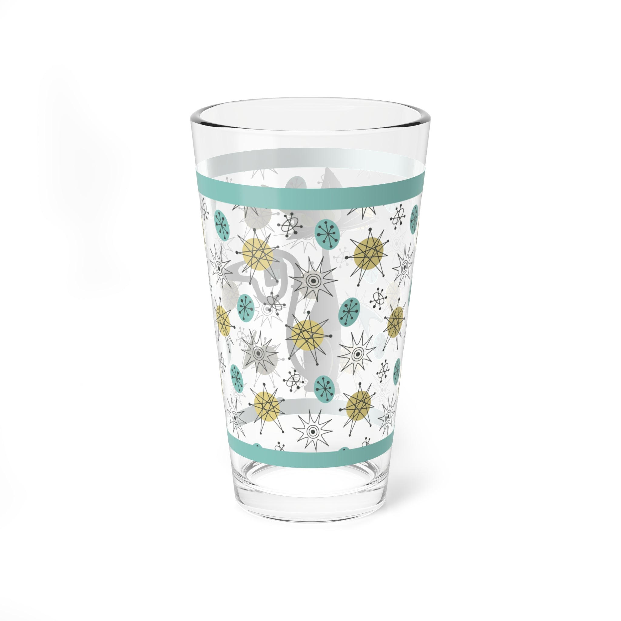 Franciscan Starburst Dish Pattern Mid Century Modern Drinkware, Atomic Cosmic Kittie, 50&