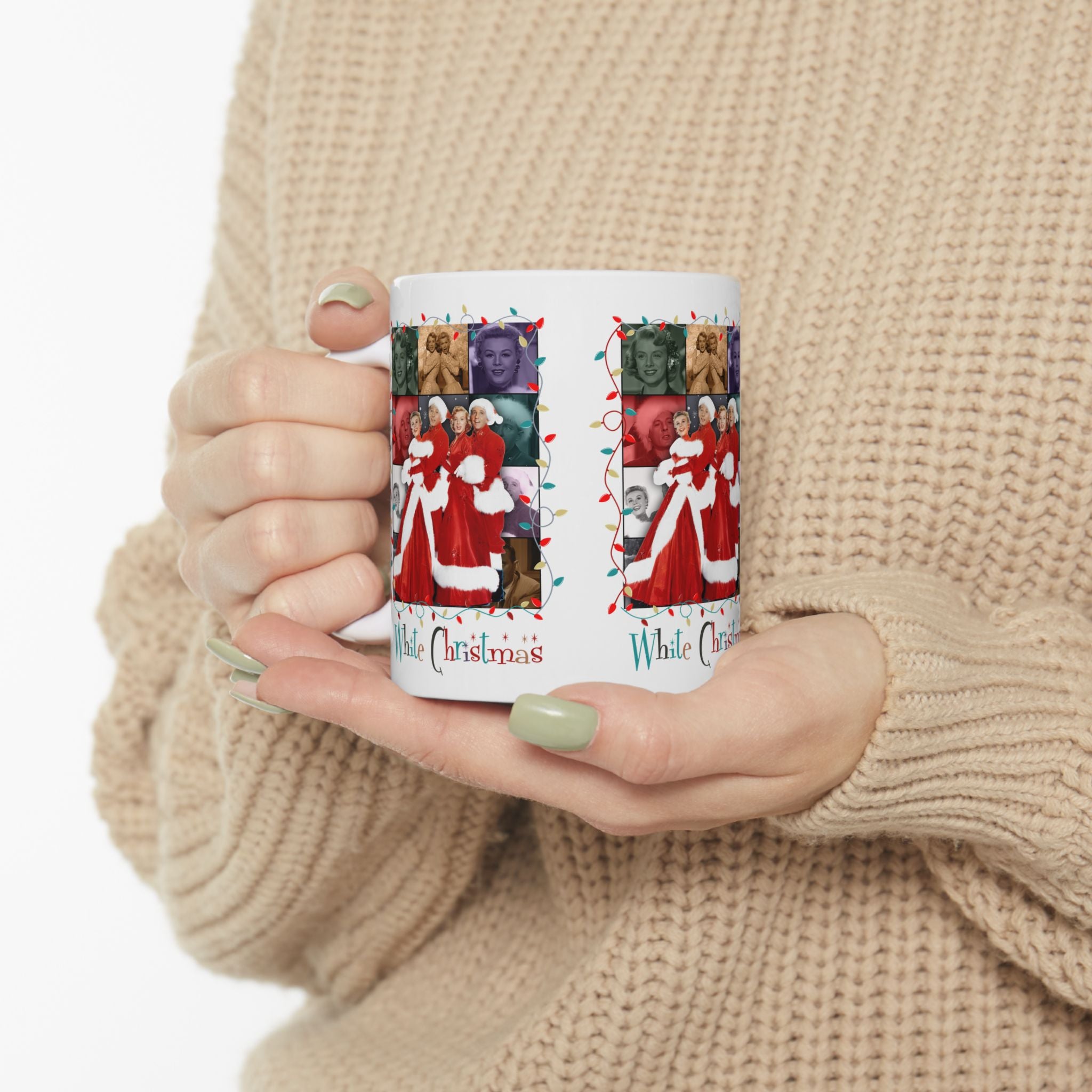 Wallace And Davis Movie Festive White Christmas Mug - Holiday Cheer Gift - Mid Century Modern Gal