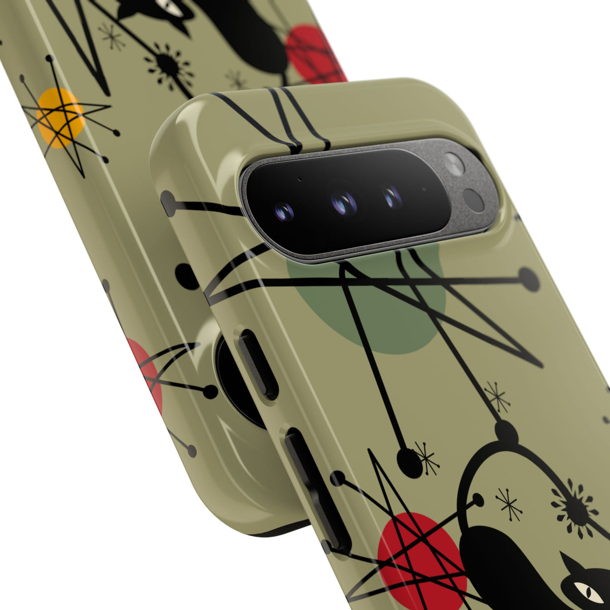 Mid Century Modern Atomic Cat, Retro Chic Groovy Mod Samsung, Smart Phone Tough Cases