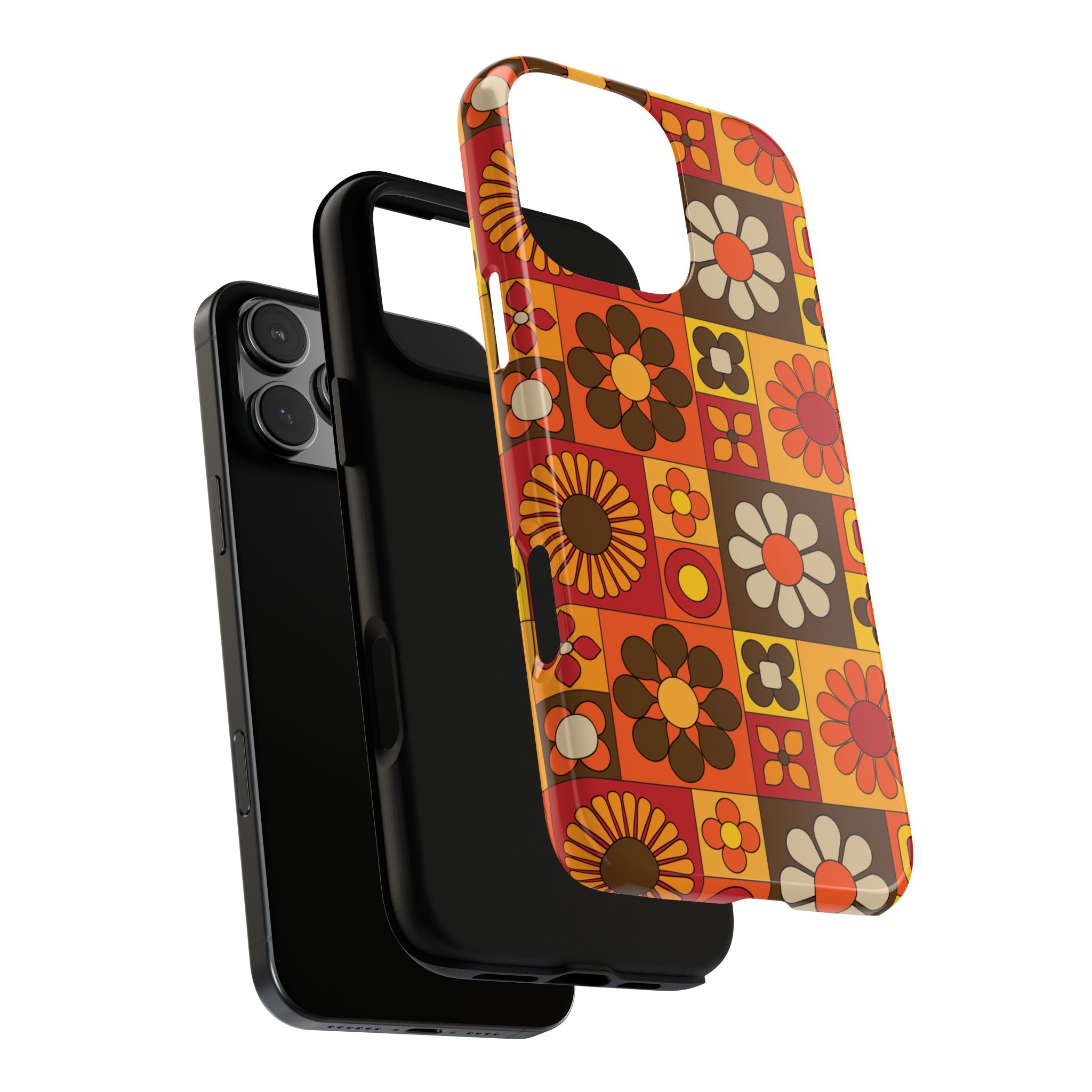 Retro 70s Mid Mod Floral Phone Case | Tough Cases for Flower Lovers