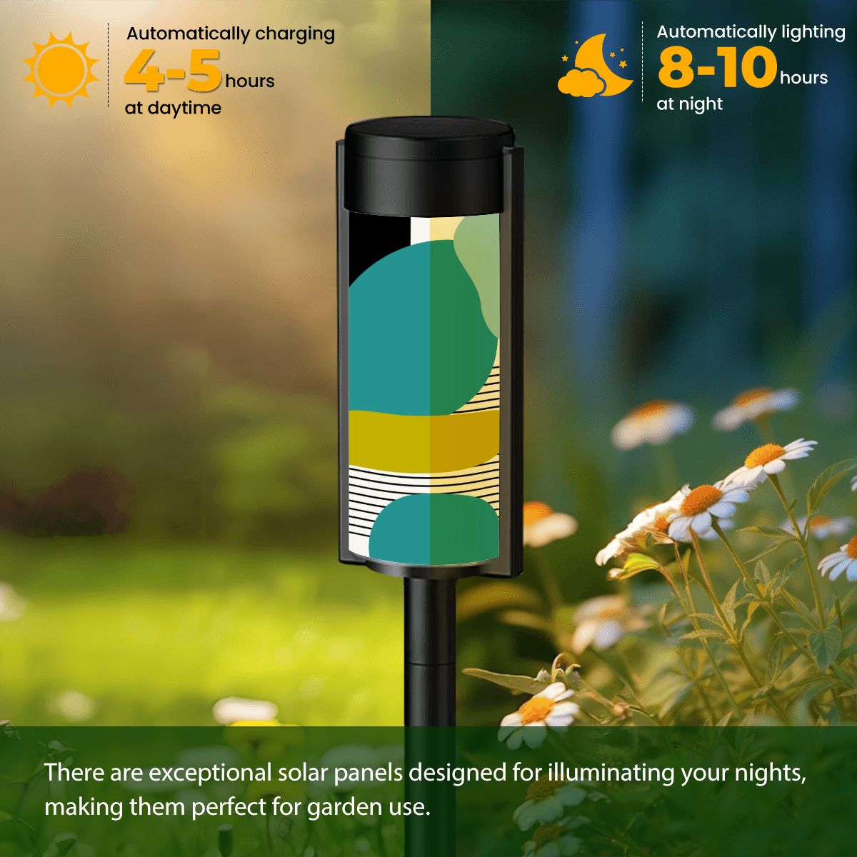 Mid Mod Amoeba Designed Retro Garden Outdoor Solar Lights - Mid Century Modern Gal