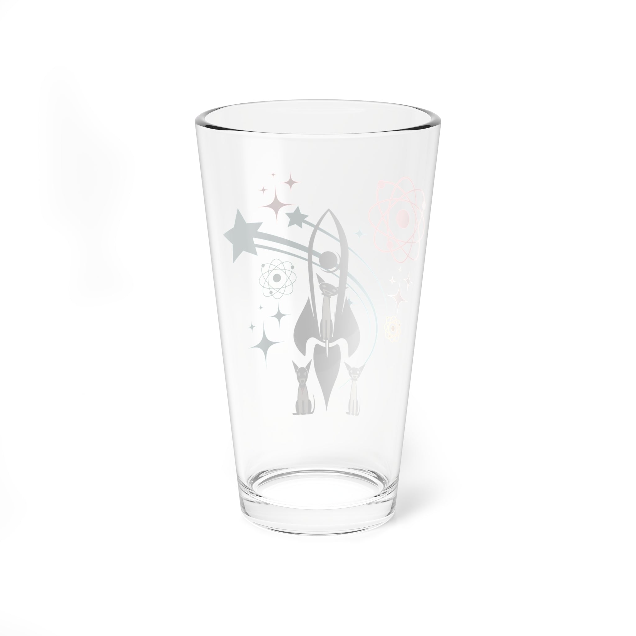 Atomic Space Dog, Mid Century Modern Inspired, Kitschy Cocktail, Mocktail Barware - Mid Century Modern Gal